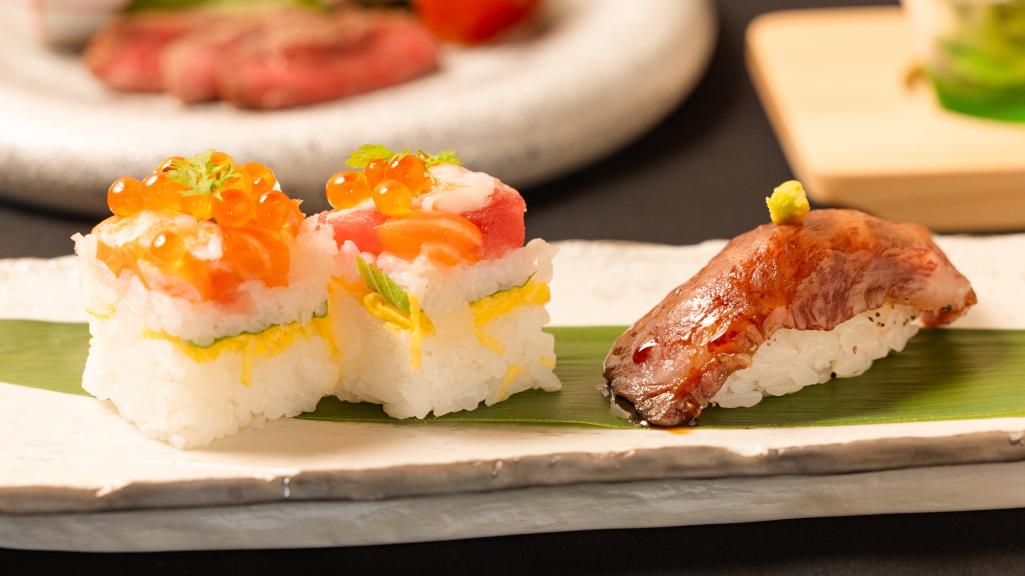 【ご夕食】味はもちろん目でも楽しめるお食事となるように心がけております。※イメージ