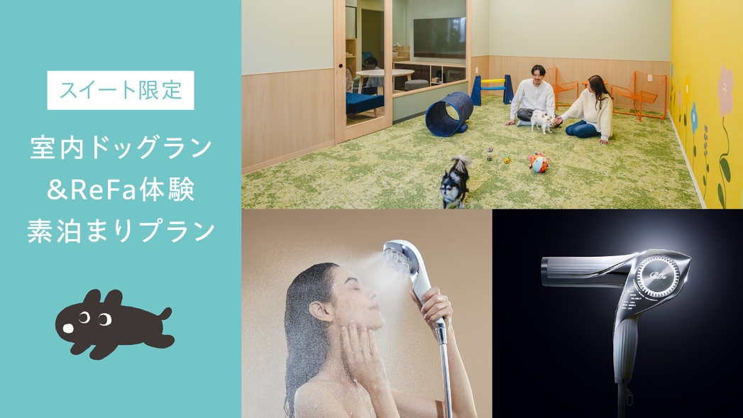 【素泊まり・ReFa体験】室内ドッグランで、愛犬とシンプルステイプラン（2頭まで無料）