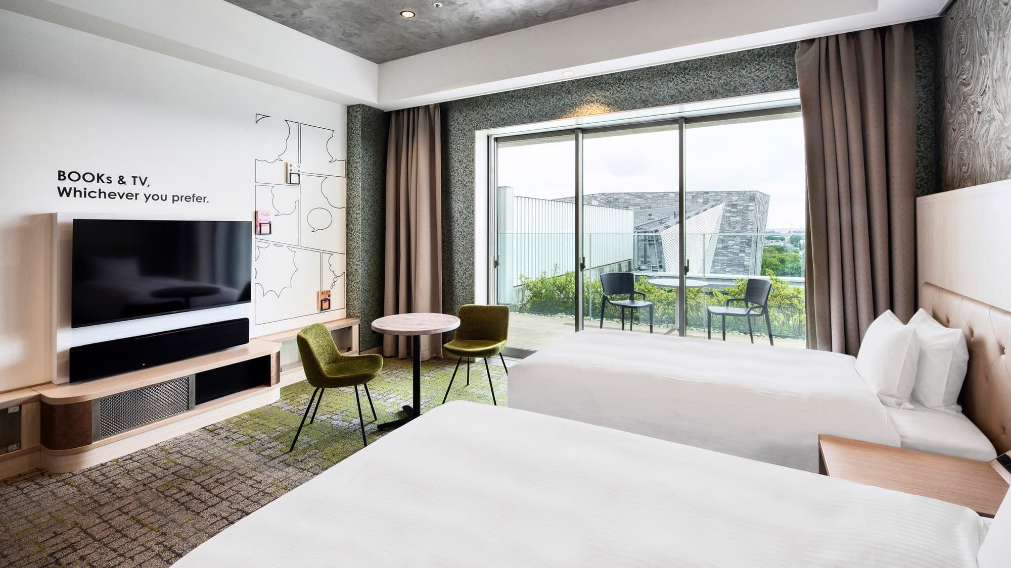 ユニバーサル｜38平米／定員4名／ベッド幅122cm&times;2台