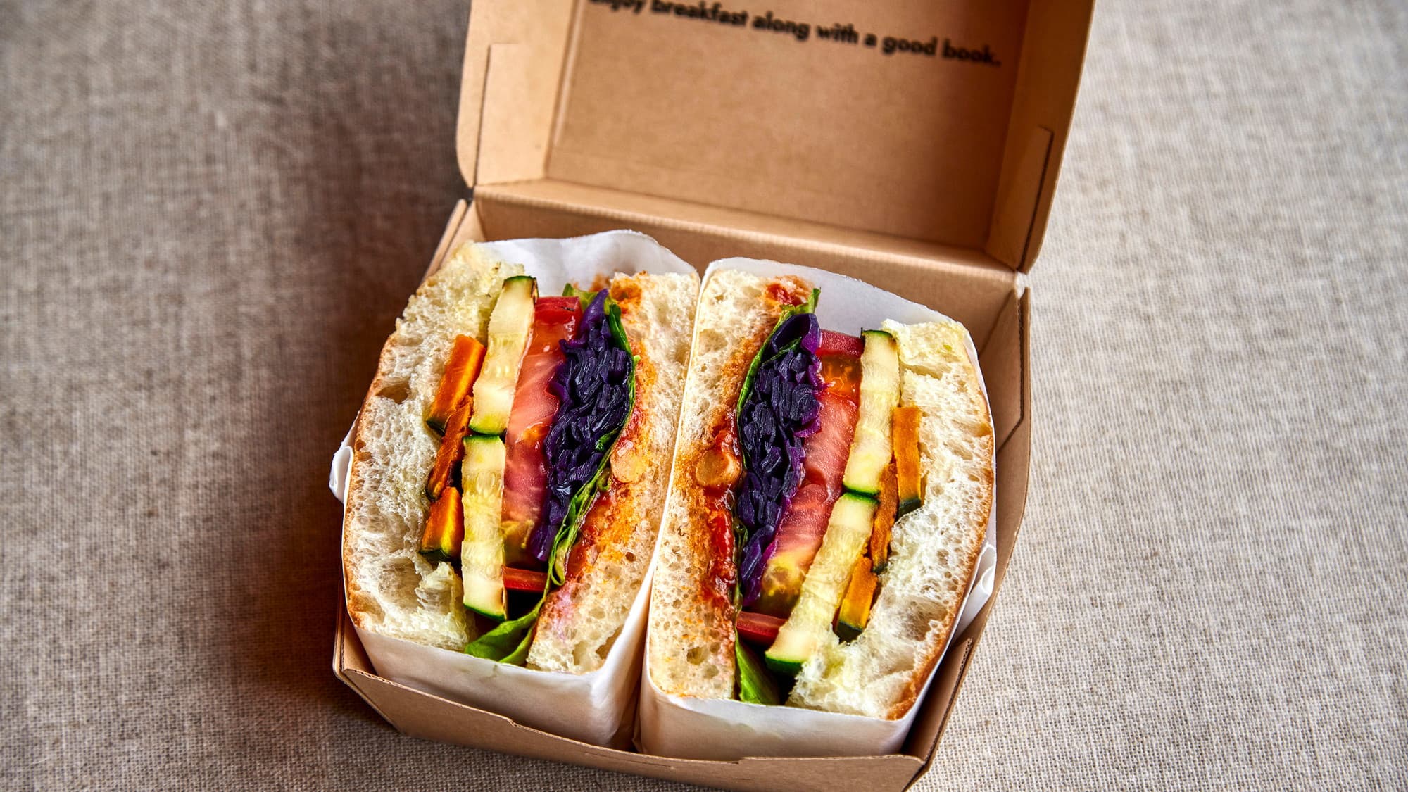 Breakfast Delivery｜ベジタブルサンド（スープ、サラダ、ドリンクセット）※イメージ