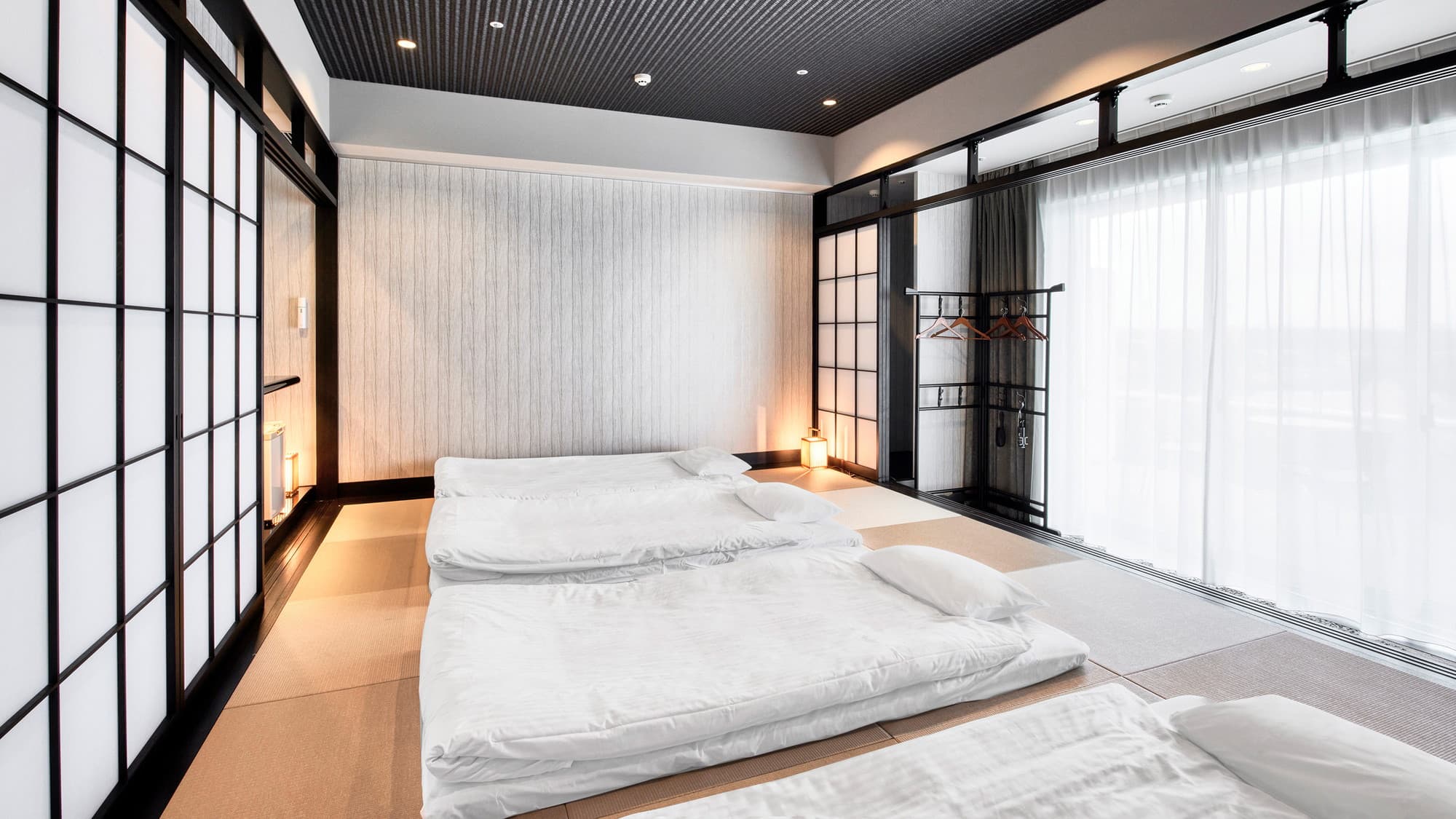 オルトジャパニーズ｜布団はお客様ご自身でお敷きいただくスタイルです。スタッフの入室がありません。