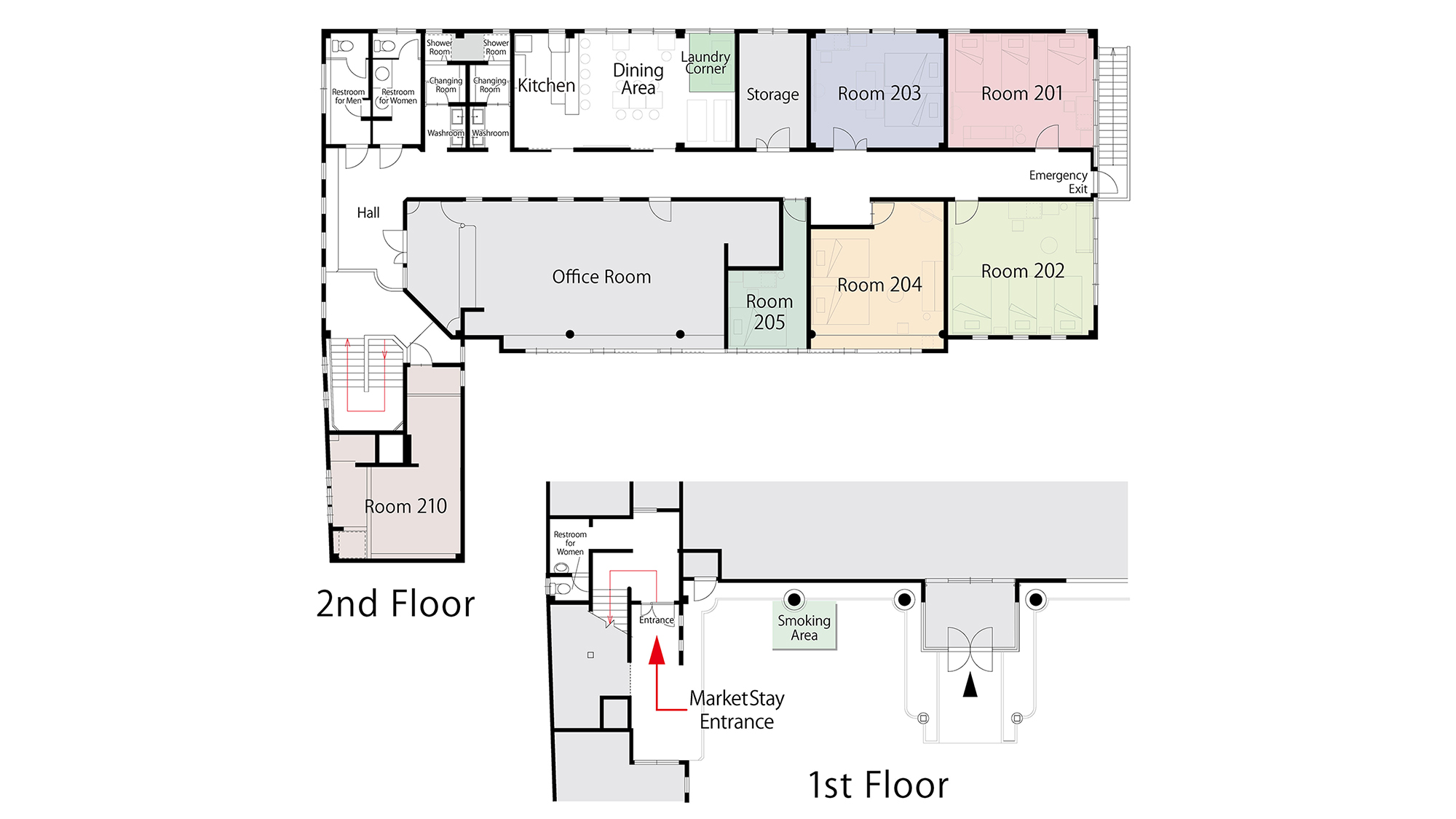 ・【Floor map】This is a fully equipped lodging.