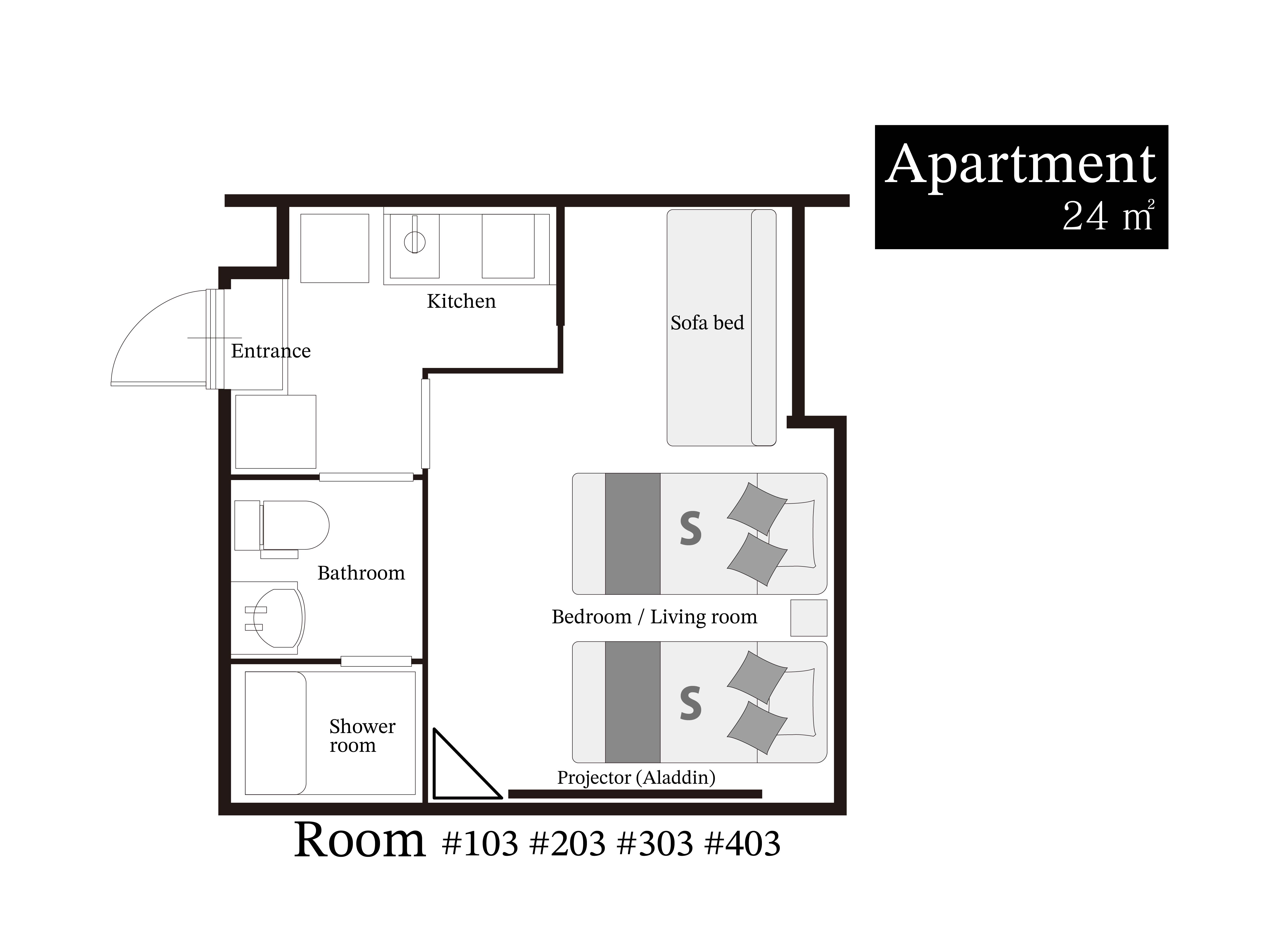 部屋タイプ　トリプルルームC