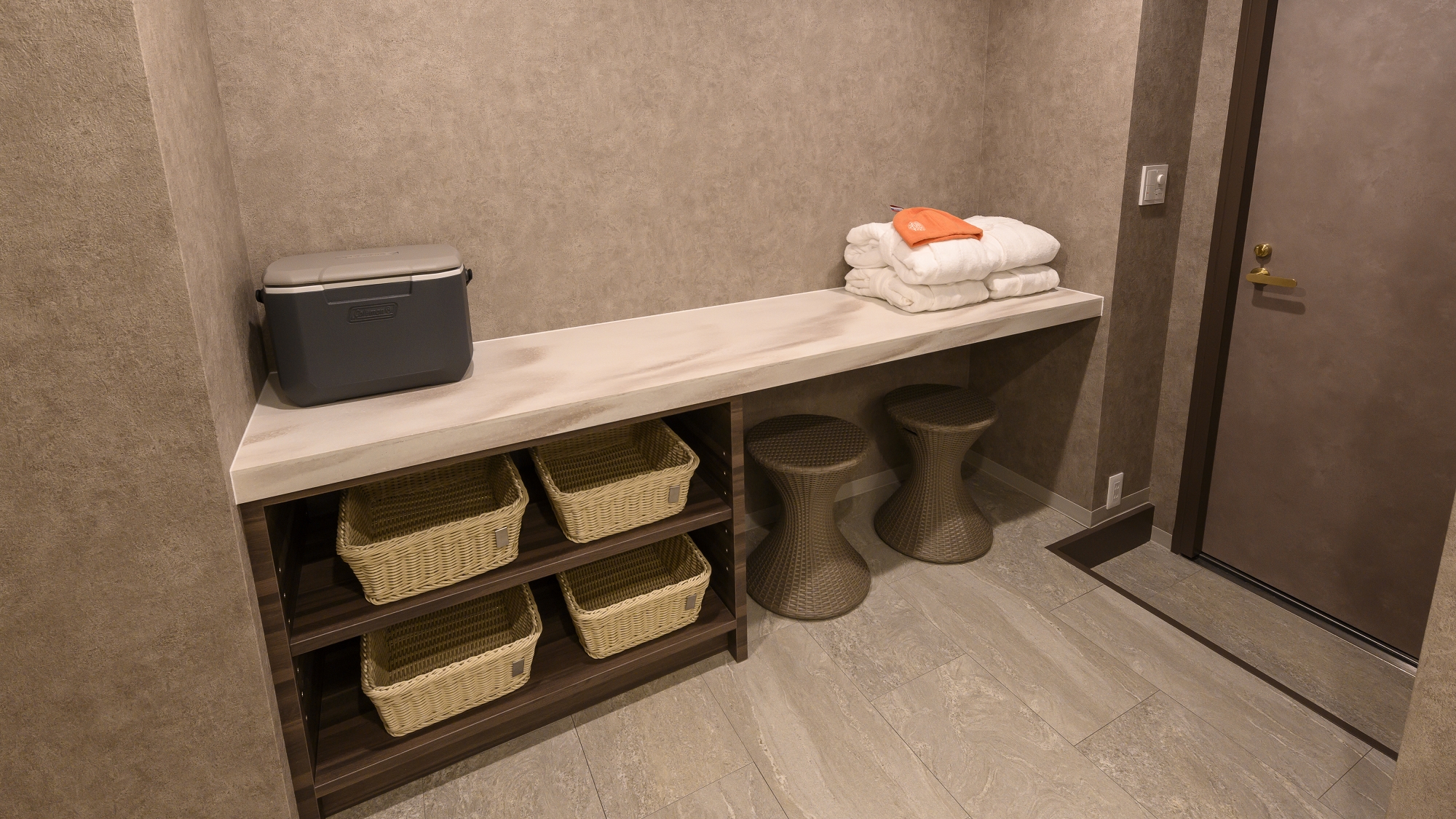 サウナ室「穏」の脱衣所の様子