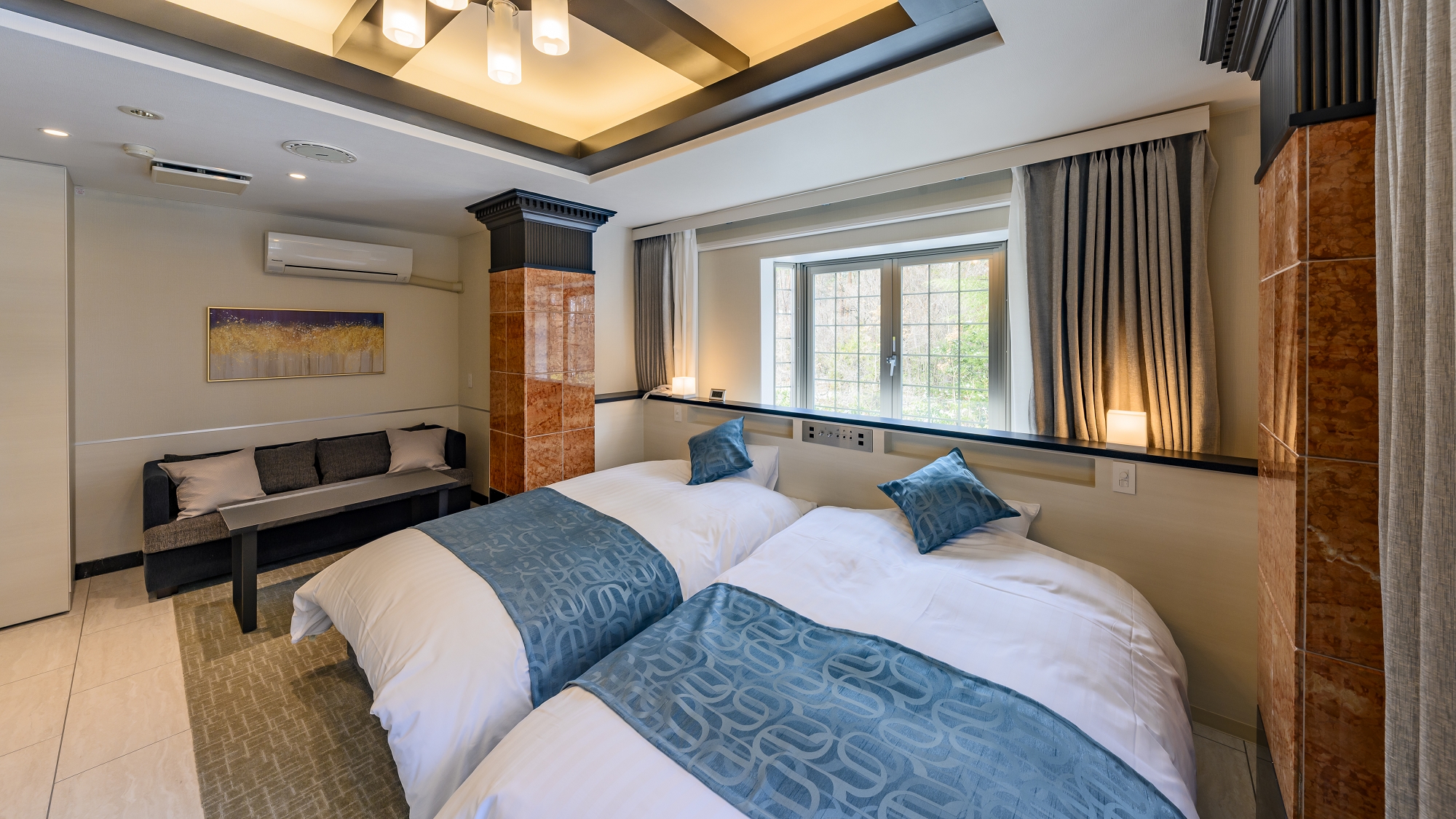 【スーペリア】ツイン 温泉付き／1-2名様　デザインが異なる各客室