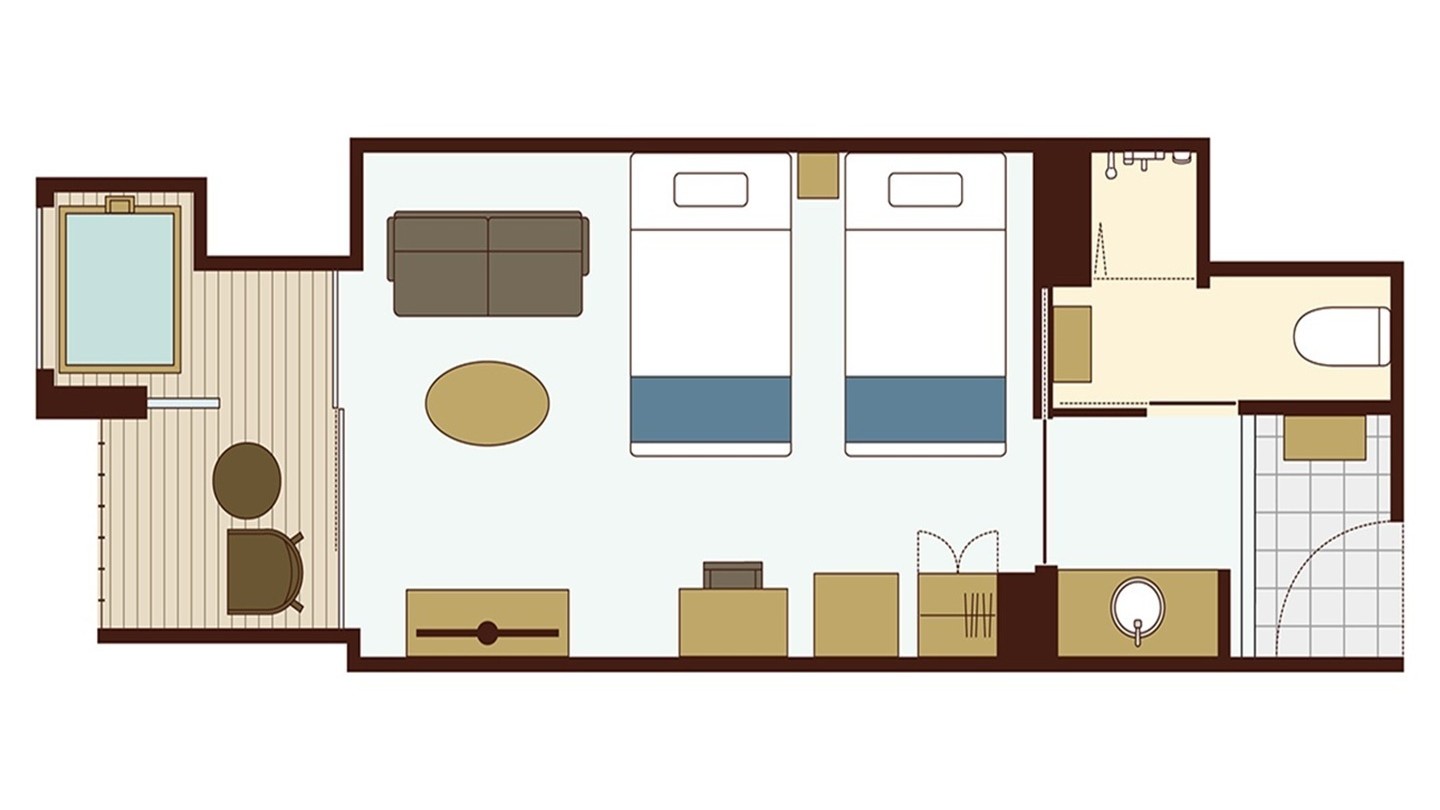 【真湯】ツイン《イースト》※間取り