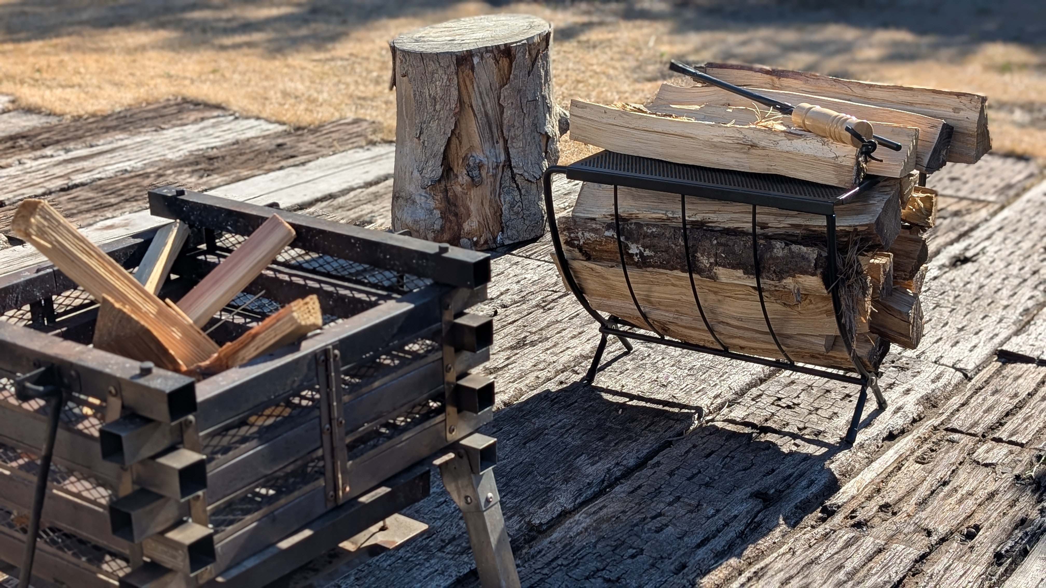 焚き火台レンタルと薪のセット