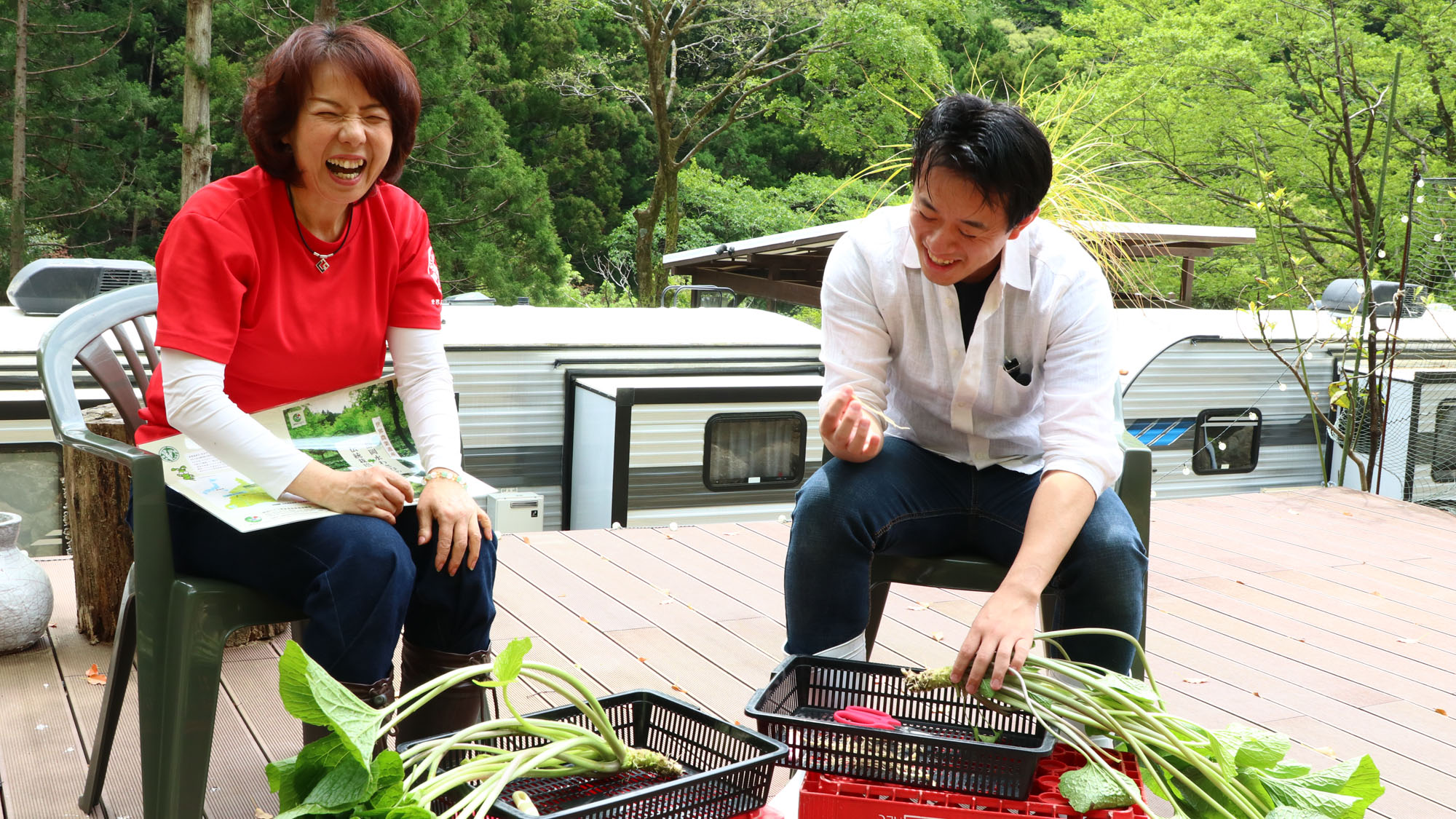 【わさび農家体験】わさびを選び&rarr;抜く&rarr;味見&rarr;茎・根取り&rarr;洗う&rarr;ラッピング*