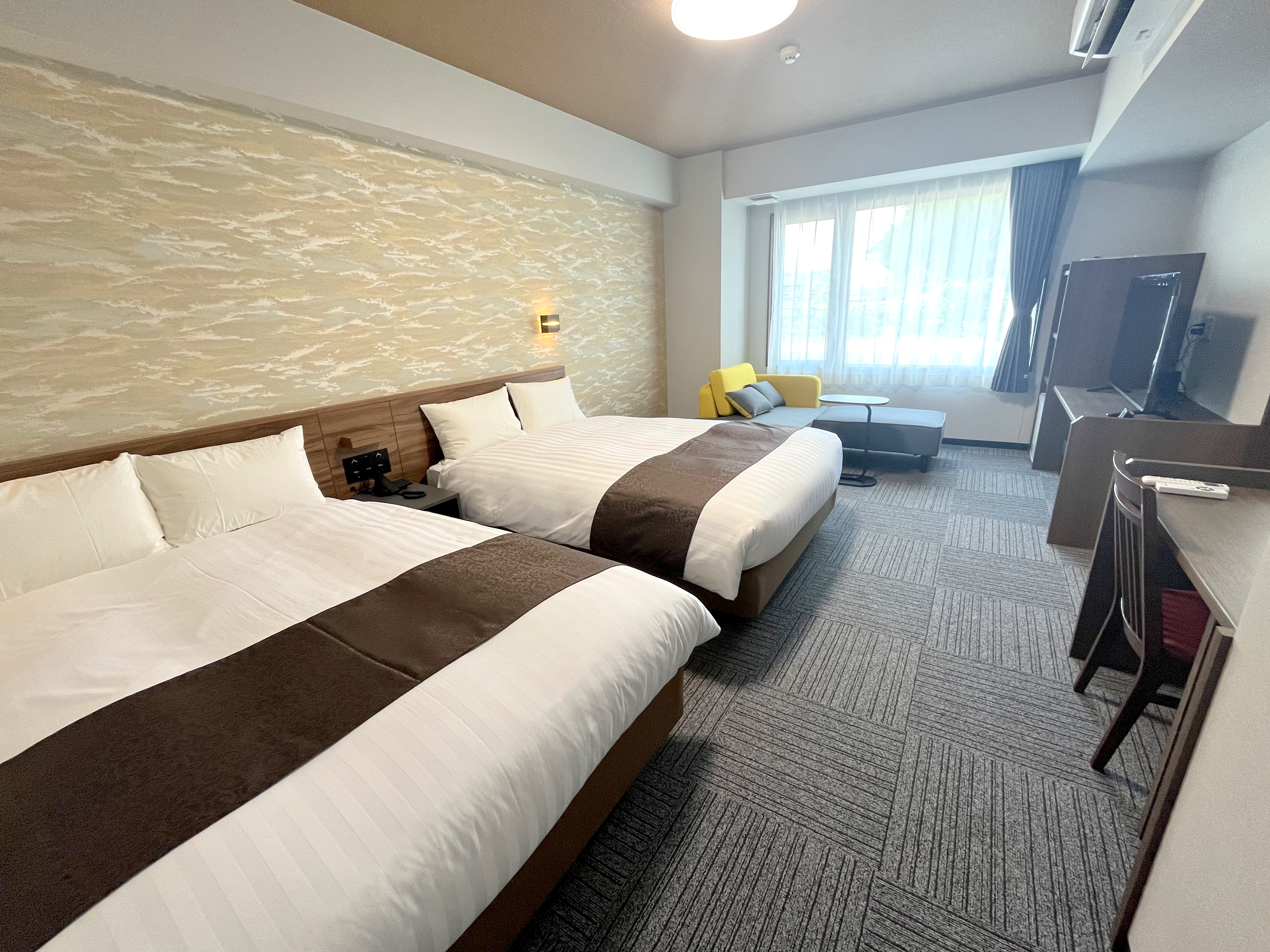 デラックスツイン☆天然温泉かけ流し半露天風呂付