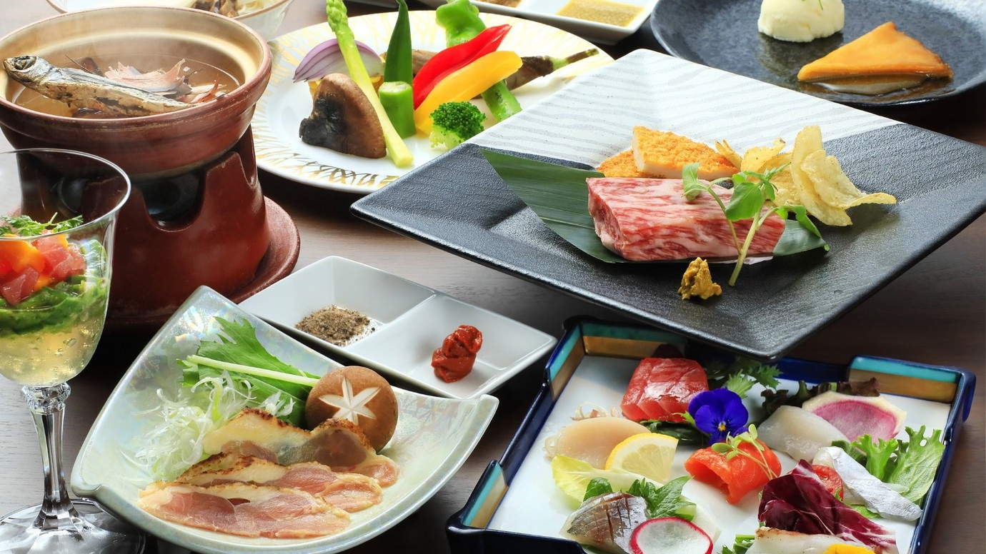 【夕食のみ】早朝出発のゴルフやお出かけに／「食」と「癒」の大人宿＜最上級会席−佐賀牛−＞※朝食なし