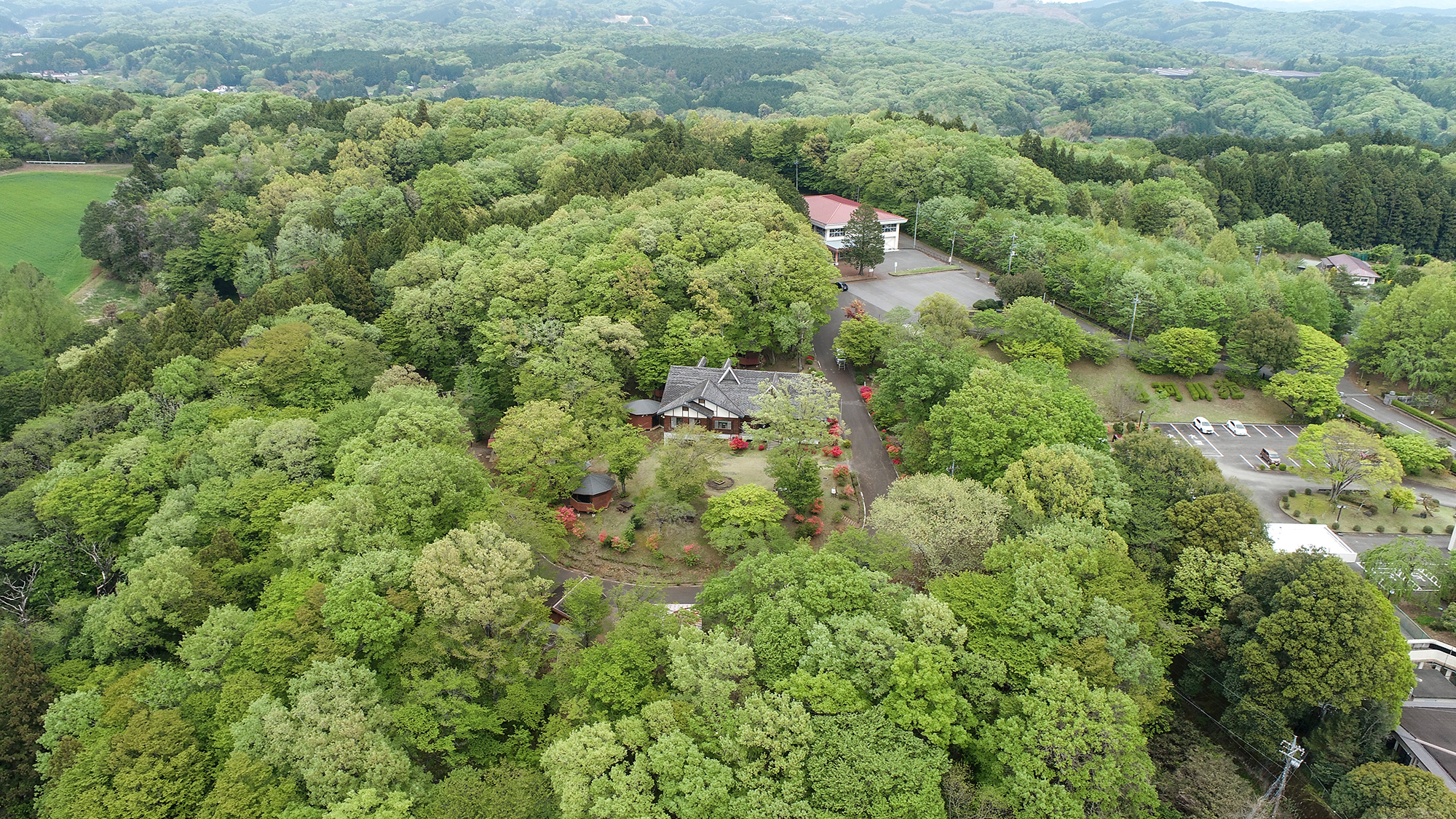 #那珂川グリーンヒルは広大な敷地内にコテージなどが点在する自然豊かな空間です