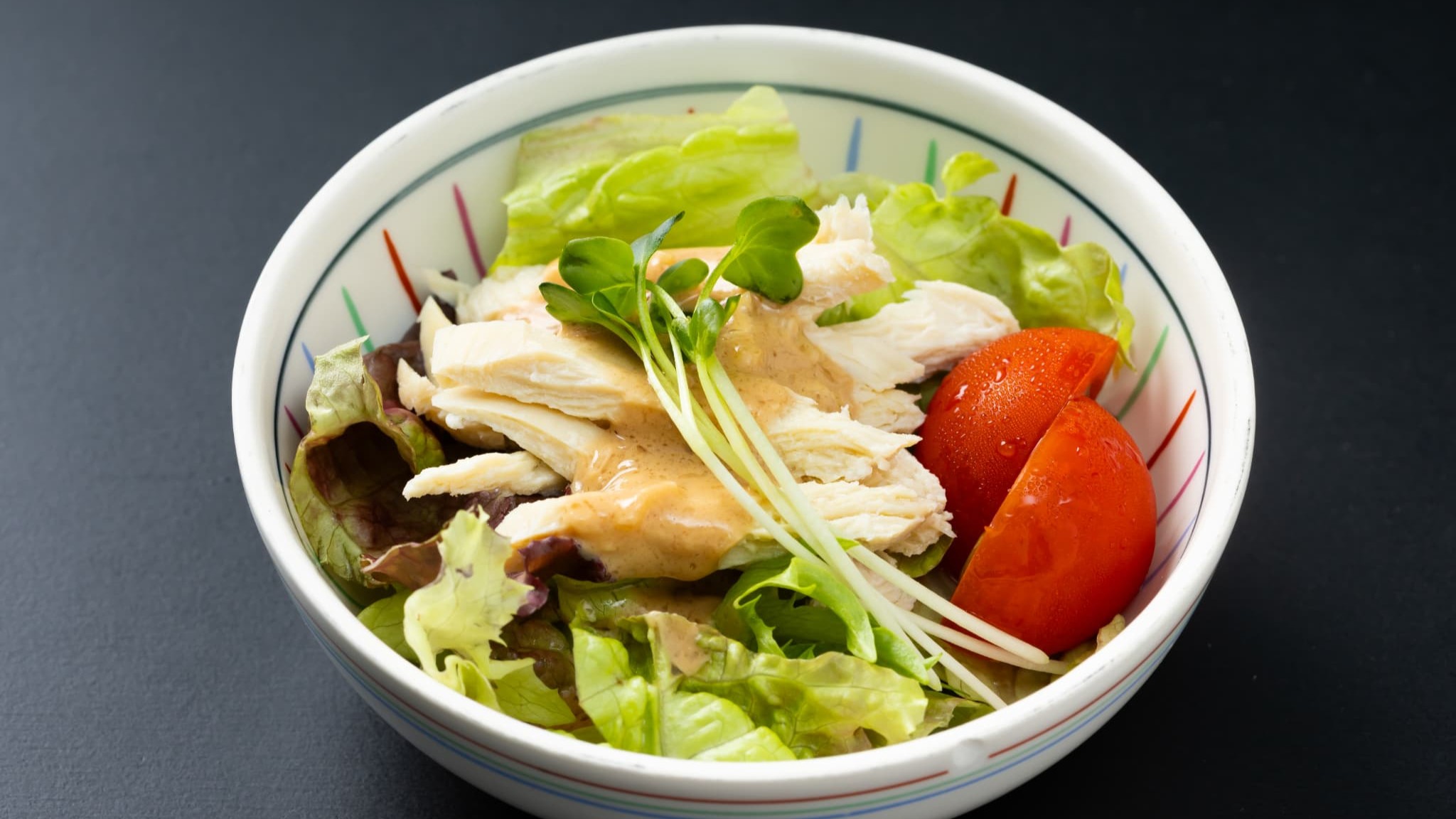 【朝食一例】棒棒鶏サラダ