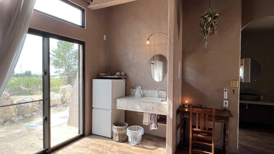 冷蔵庫、流し【room 0】