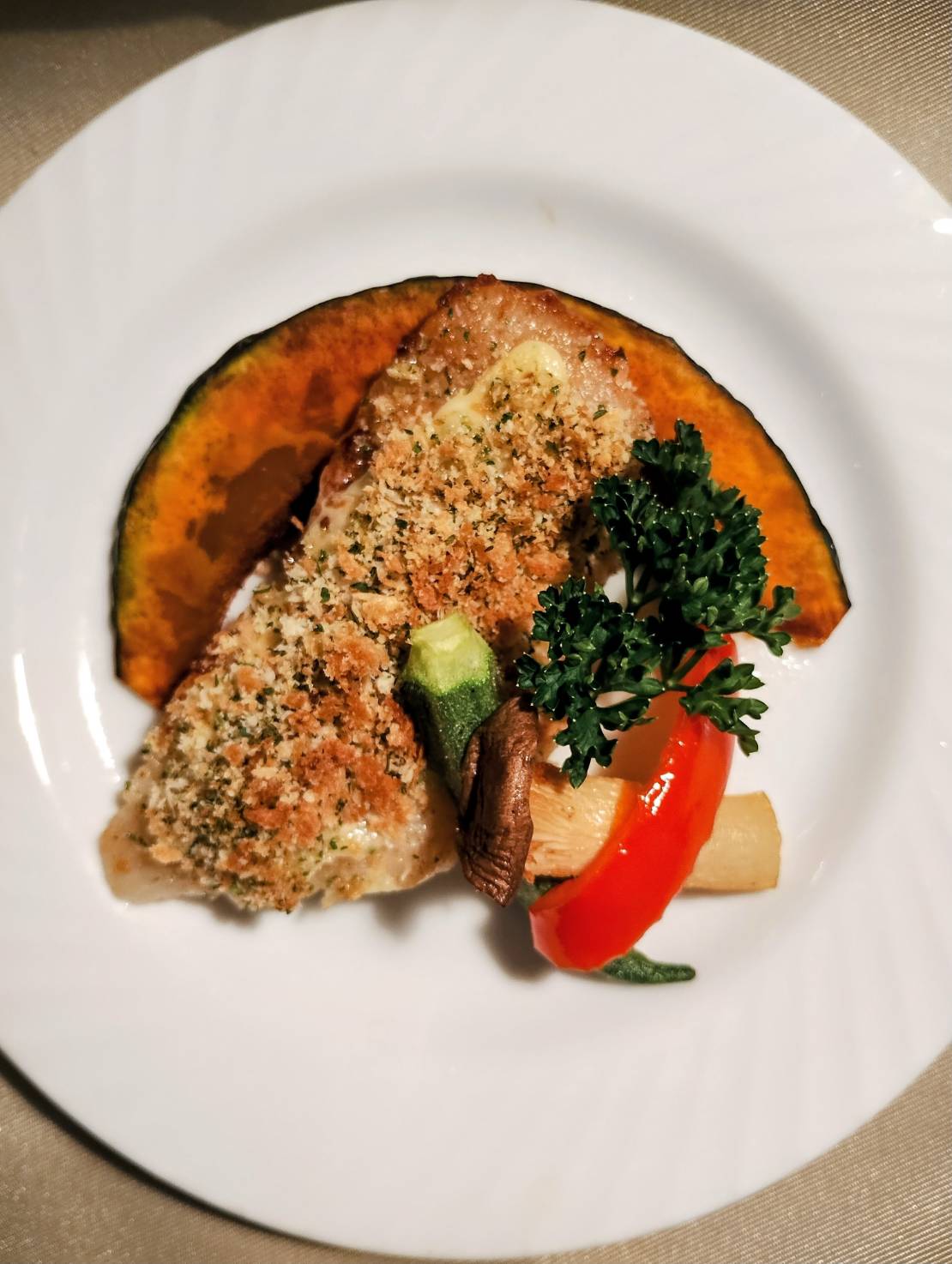 白身魚の香草パン粉焼き