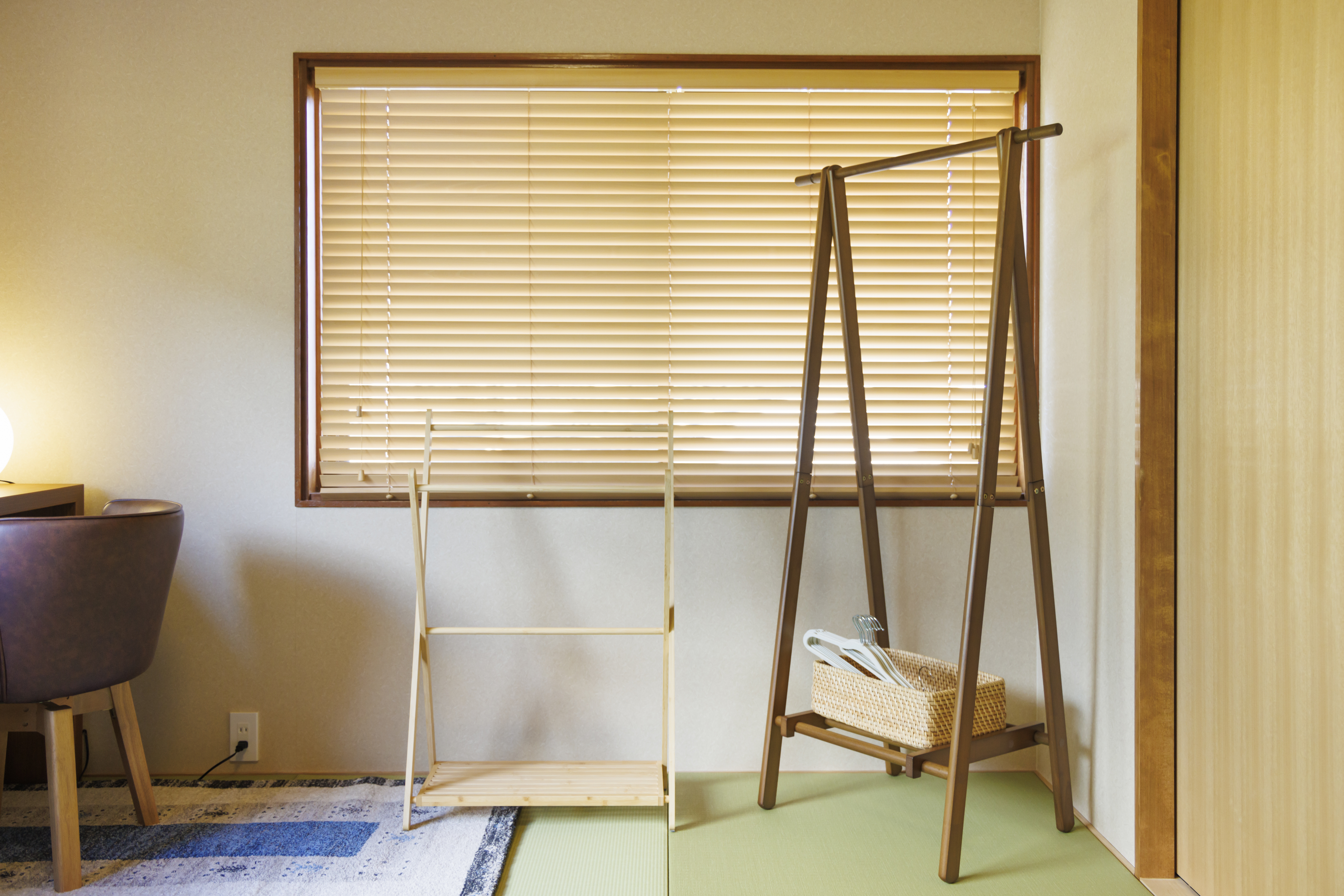 楓の間（Kaede,ベッドタイプ）タオル掛け・コートハンガー