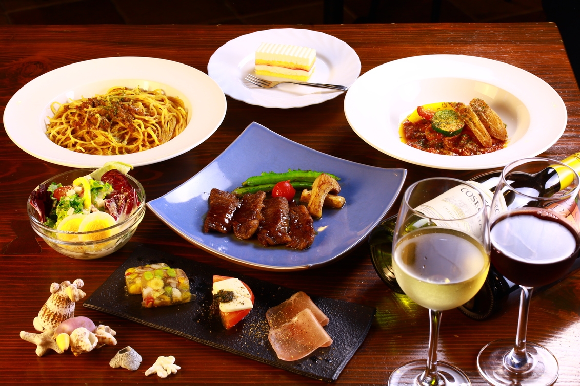 【二食付き】〜今日は何かな？シェフにおまかせ、旬を味わうひととき〜