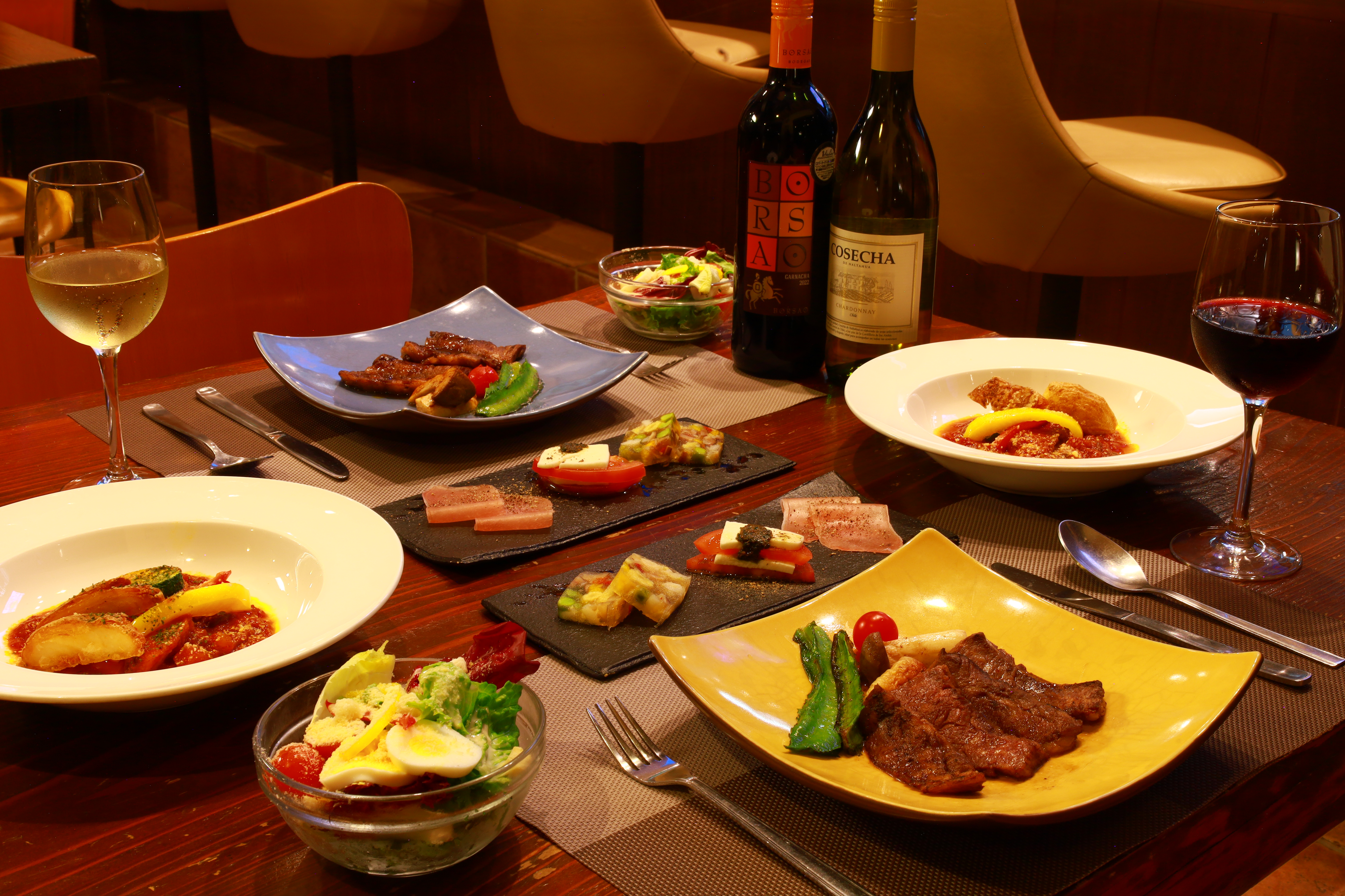 【食事・レストラン】 ワインと楽しむ彩りディナーコース