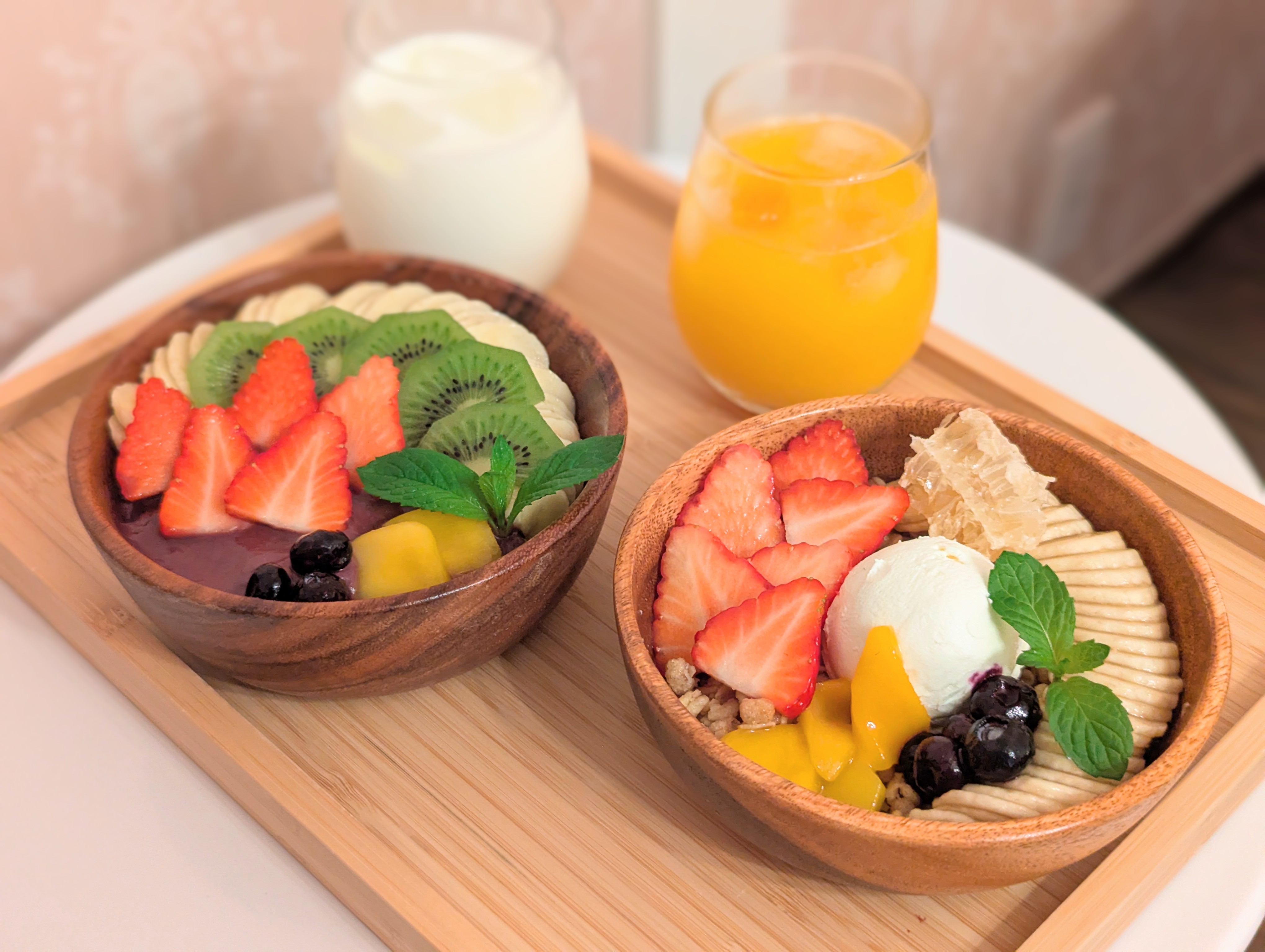 【朝食一例】アサイーボウルまたはグリークヨーグルトから選べる朝食セット