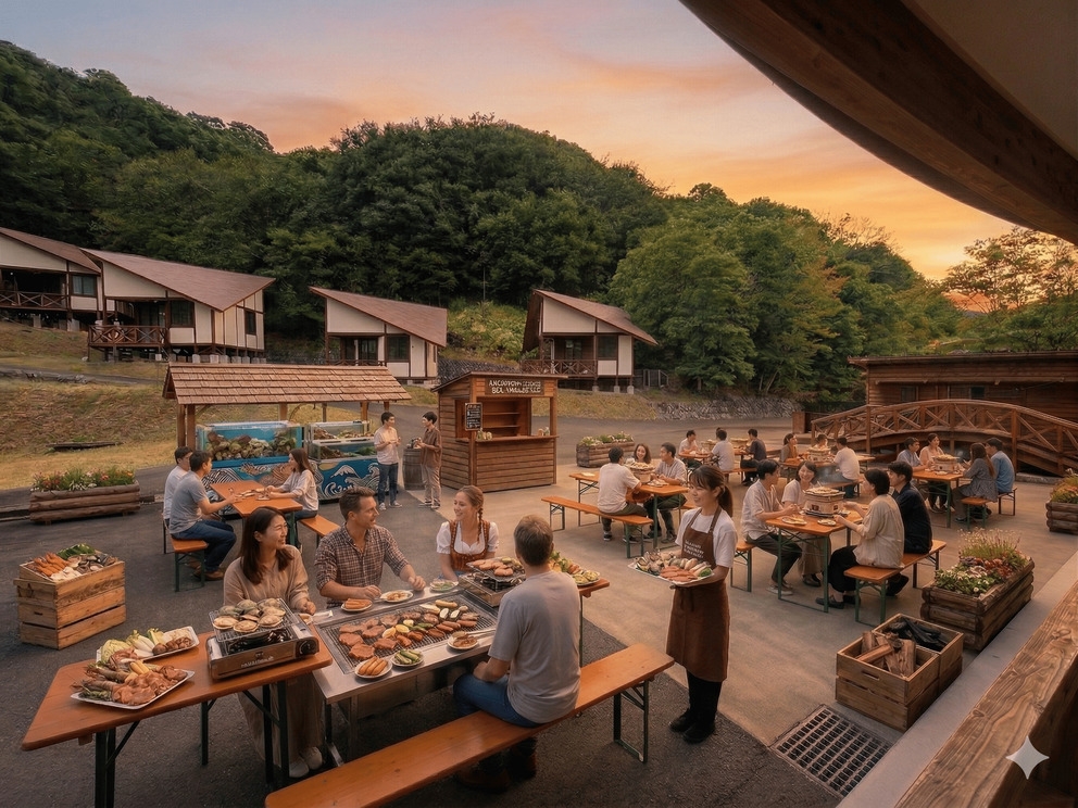 大月ナイトテラス＜手ぶらBBQと彩りと灯りのワークショップ＞