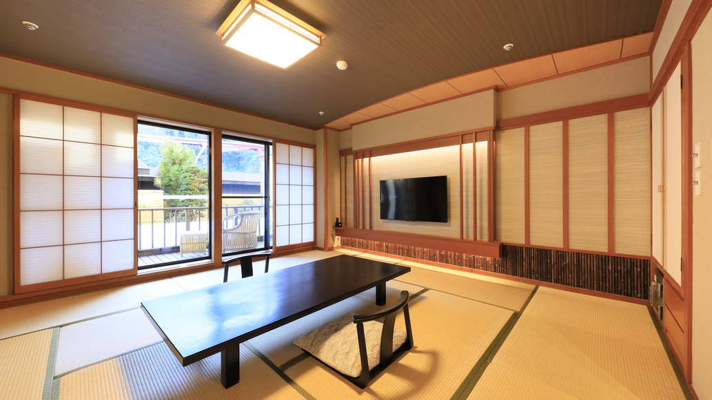 温泉露天風呂付和室　湯庵