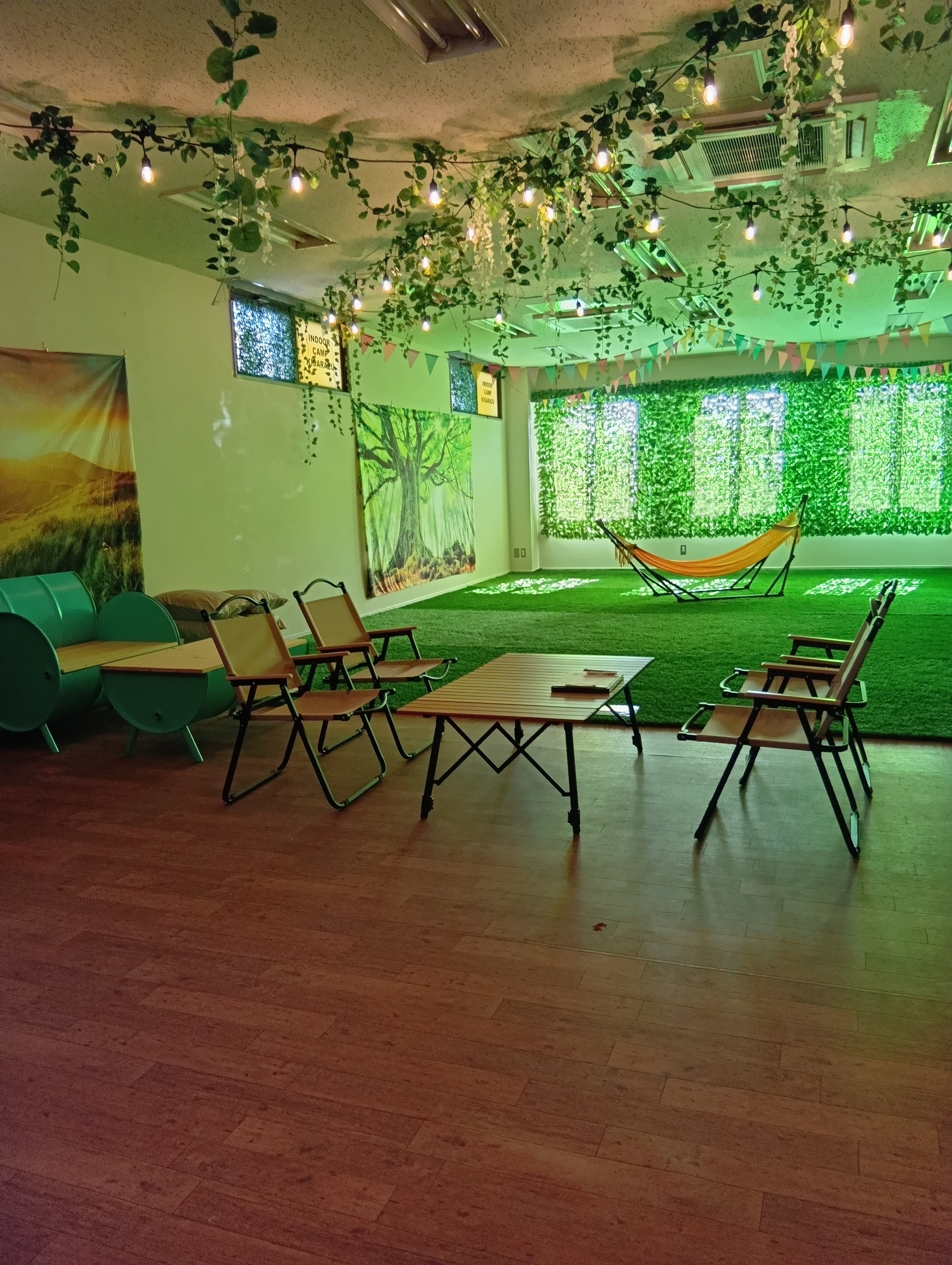 屋内キャンプスペース