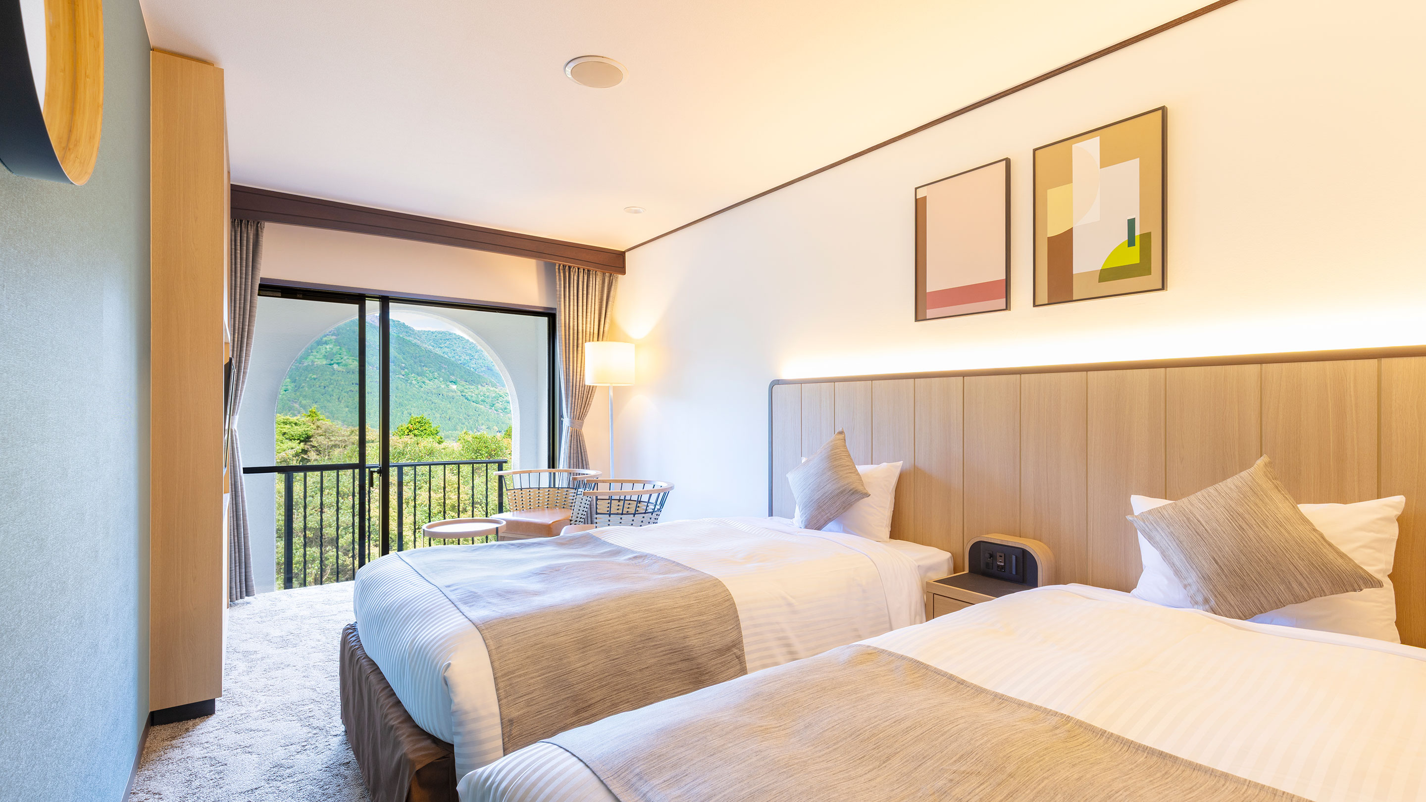 【禁煙】スタンダードツイン3名定員 内風呂なしスライドベッド※イメージ