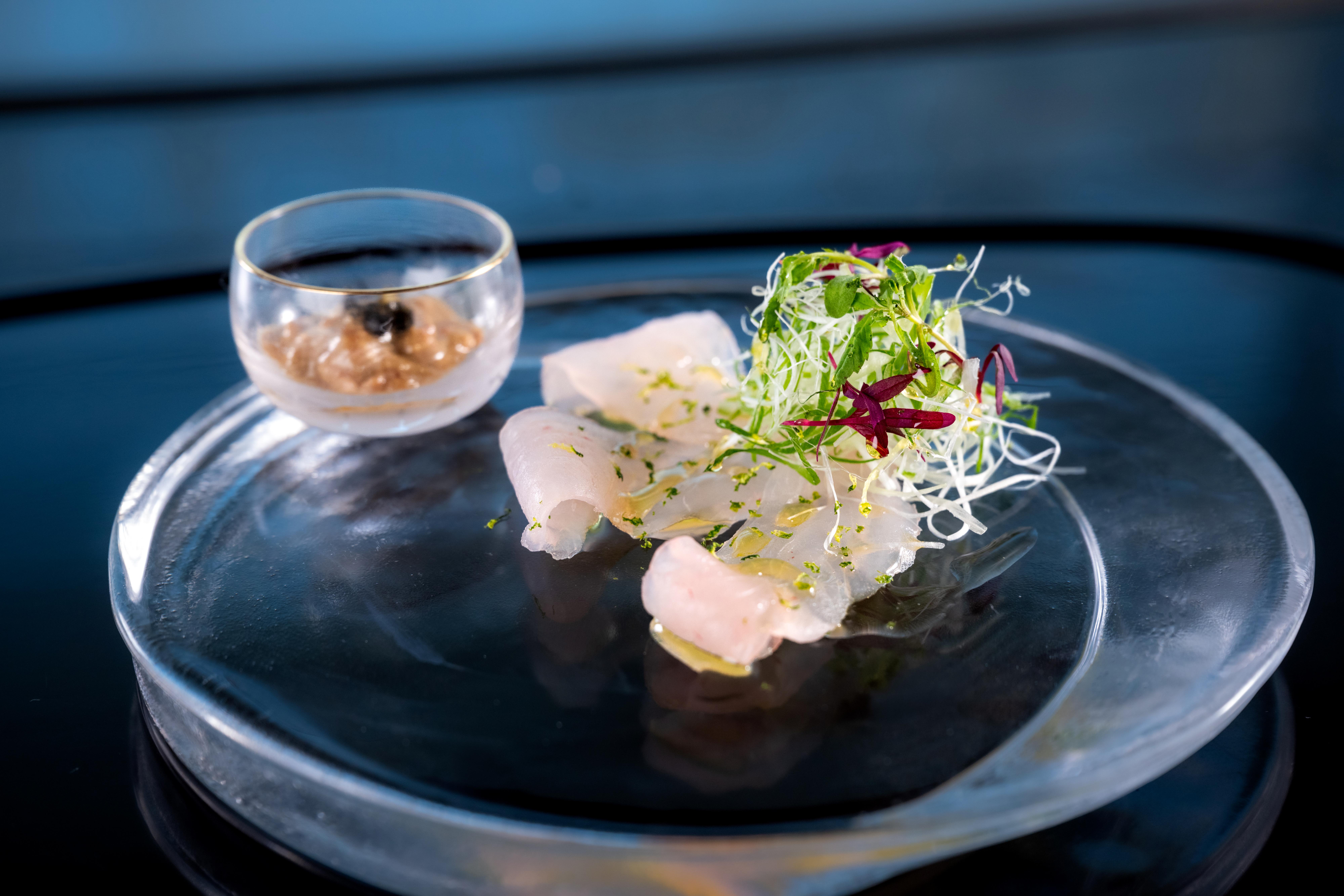 昇龍 by うかい亭　カワハギのカルパッチョ 2025 12-1月メニュー