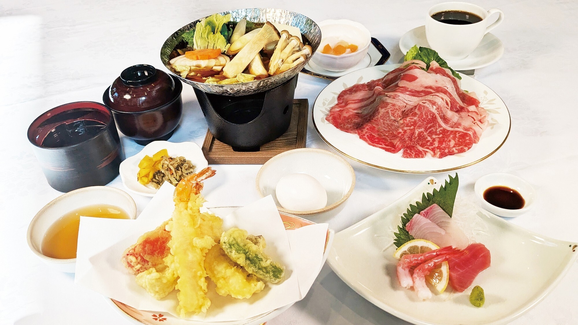 【和の心を楽しむ】すき焼き、天ぷらが入った魅惑の和食メニュー贅沢プラン≪1泊2食付≫