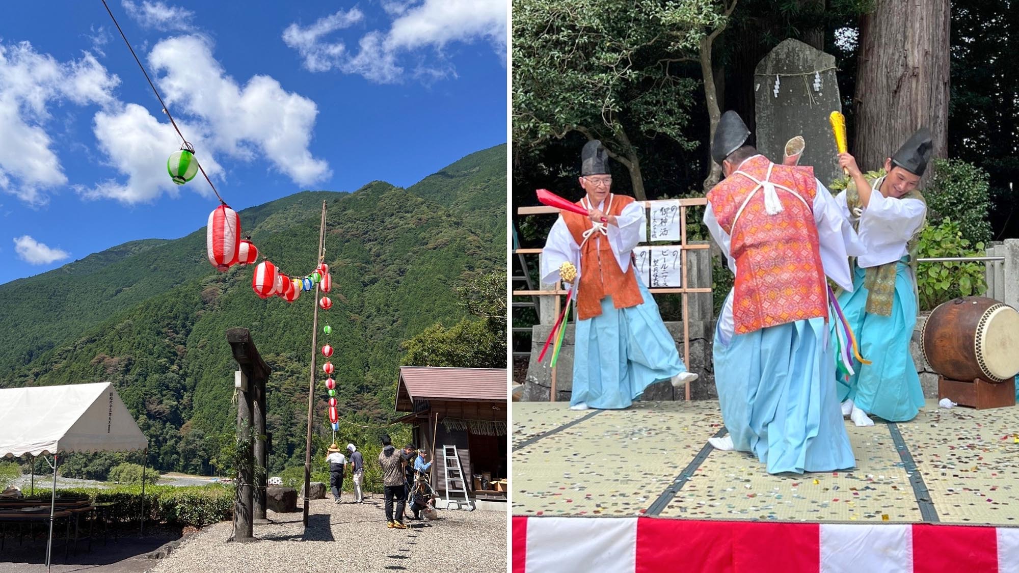 ・【周辺イベント】夏には花火大会、4年1回の大祭では、神楽などが奉納されます