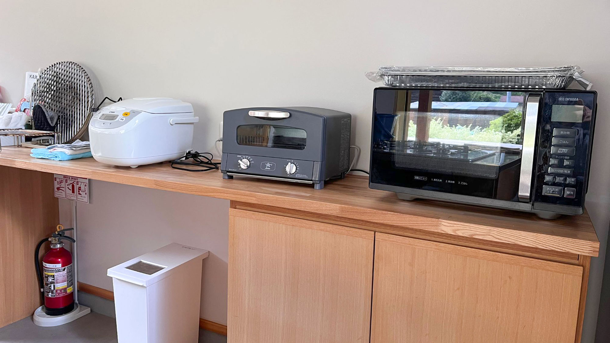 ・【キッチン】電子レンジ、オーブントースター、炊飯器もご利用いただけます