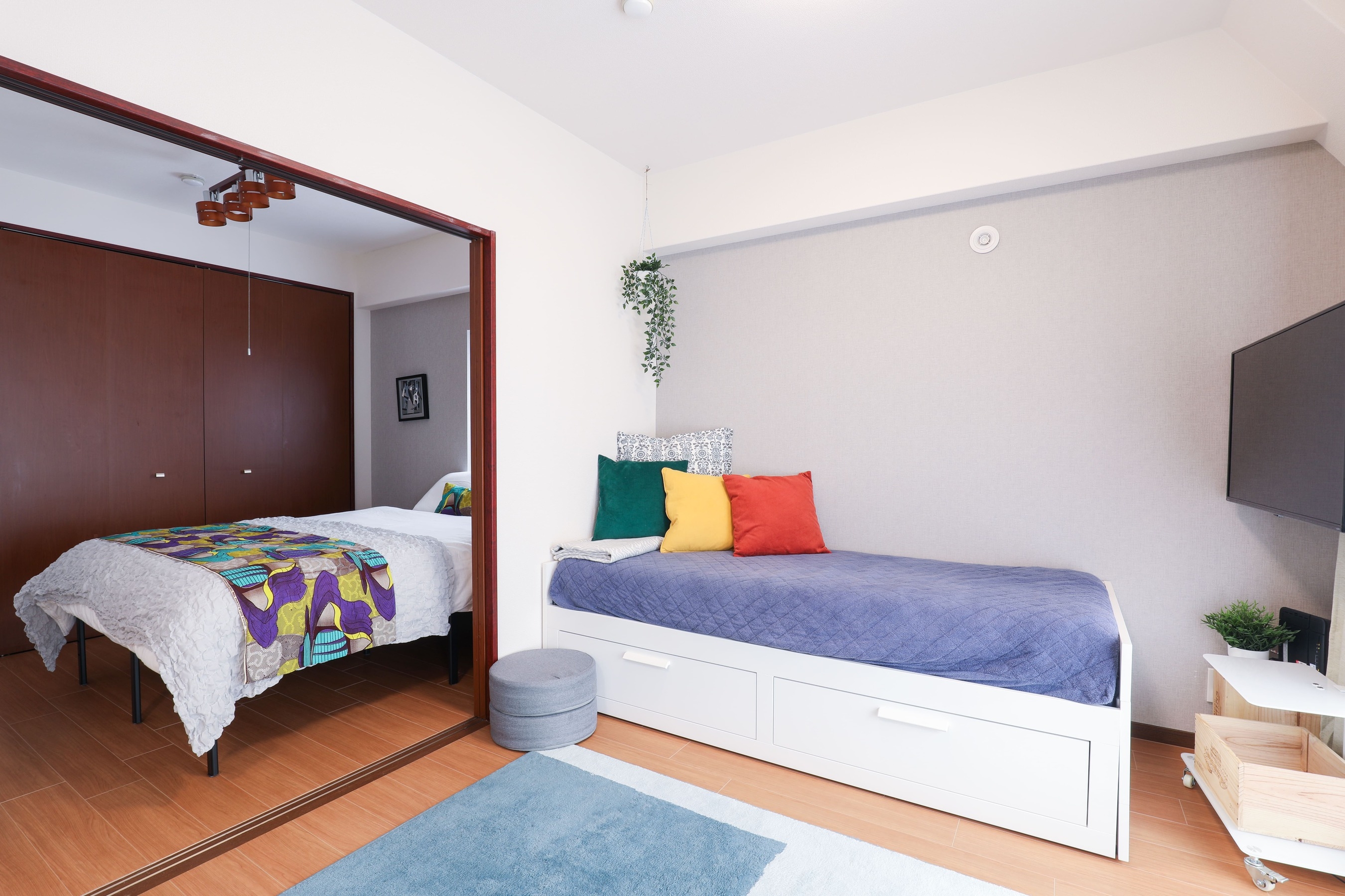 ダブルベッド1台+ソファベッド1台・3名様でのご利用におすすめ