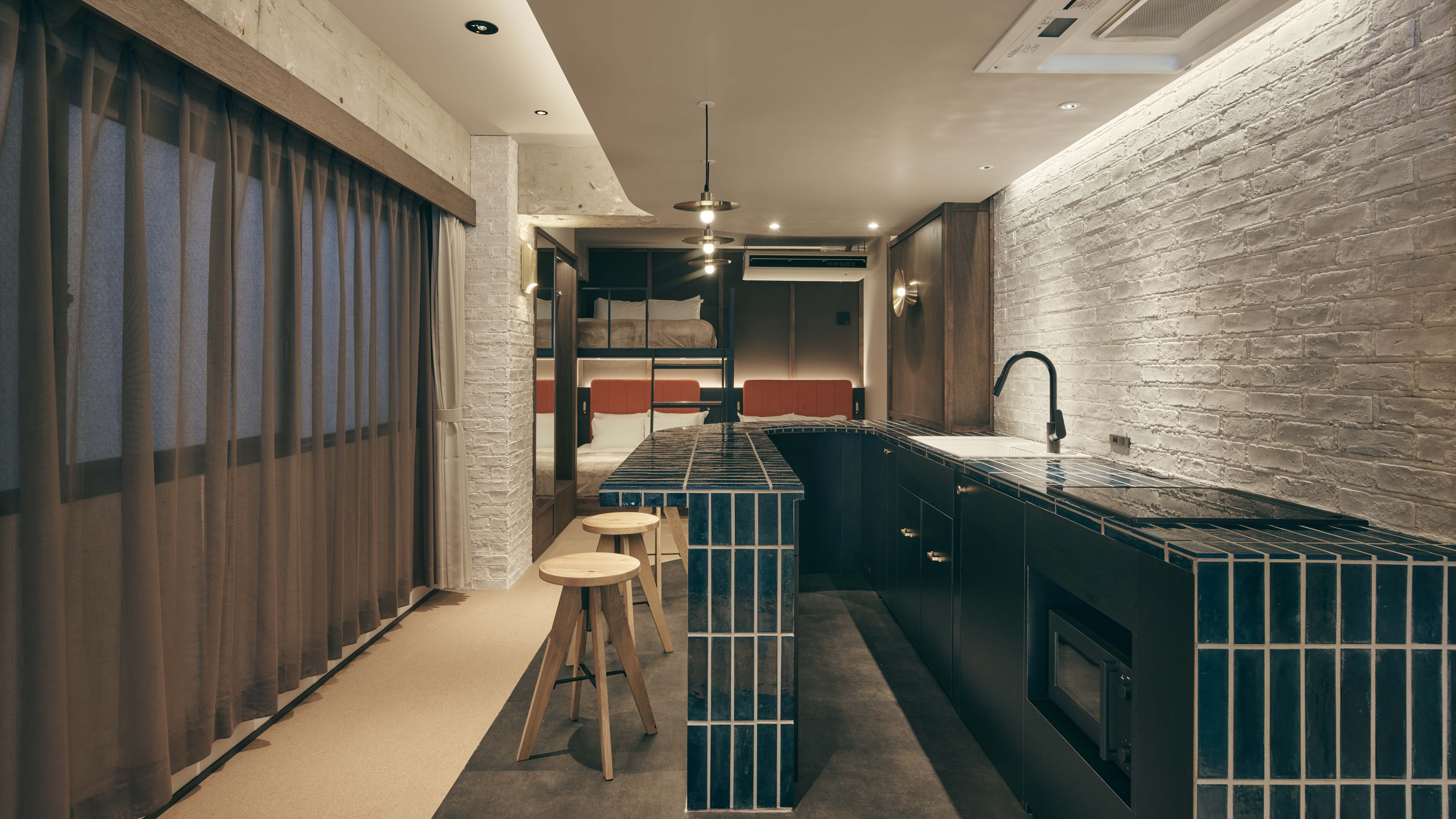 スーペリアスタジオ　52㎡　キッチン、洗濯機付き　6名宿泊可能