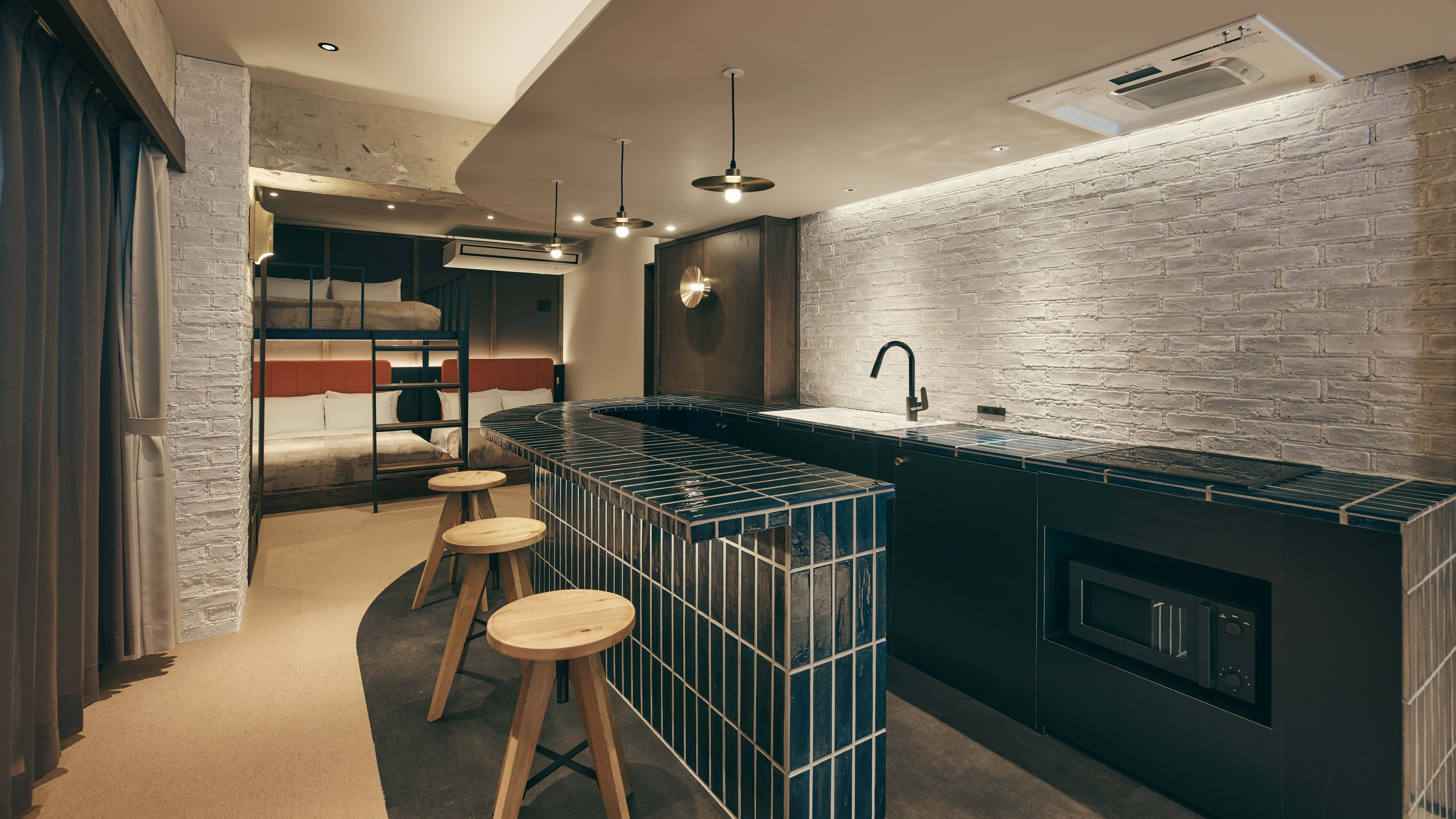 スーペリアスタジオ　52㎡　キッチン、洗濯機付き　6名宿泊可能