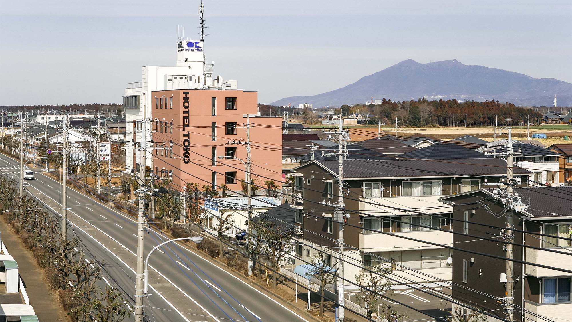 ・【ホテル東光】筑波山を眺める閑静な住宅地にございます