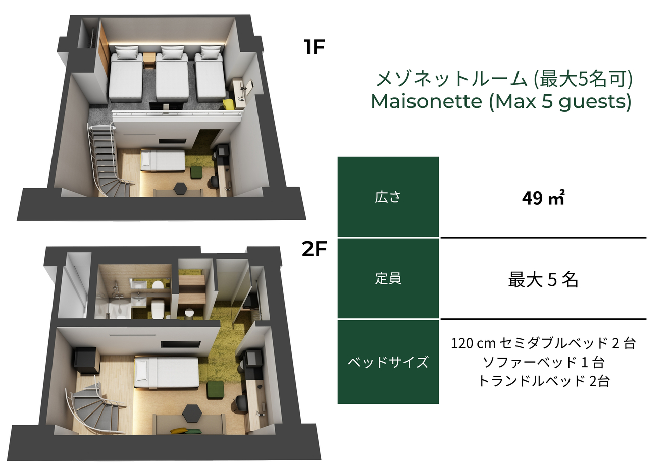 メゾネットルーム 見取図