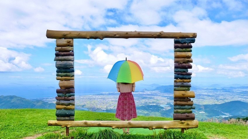 雲辺寺山頂公園天空のフォトフレーム