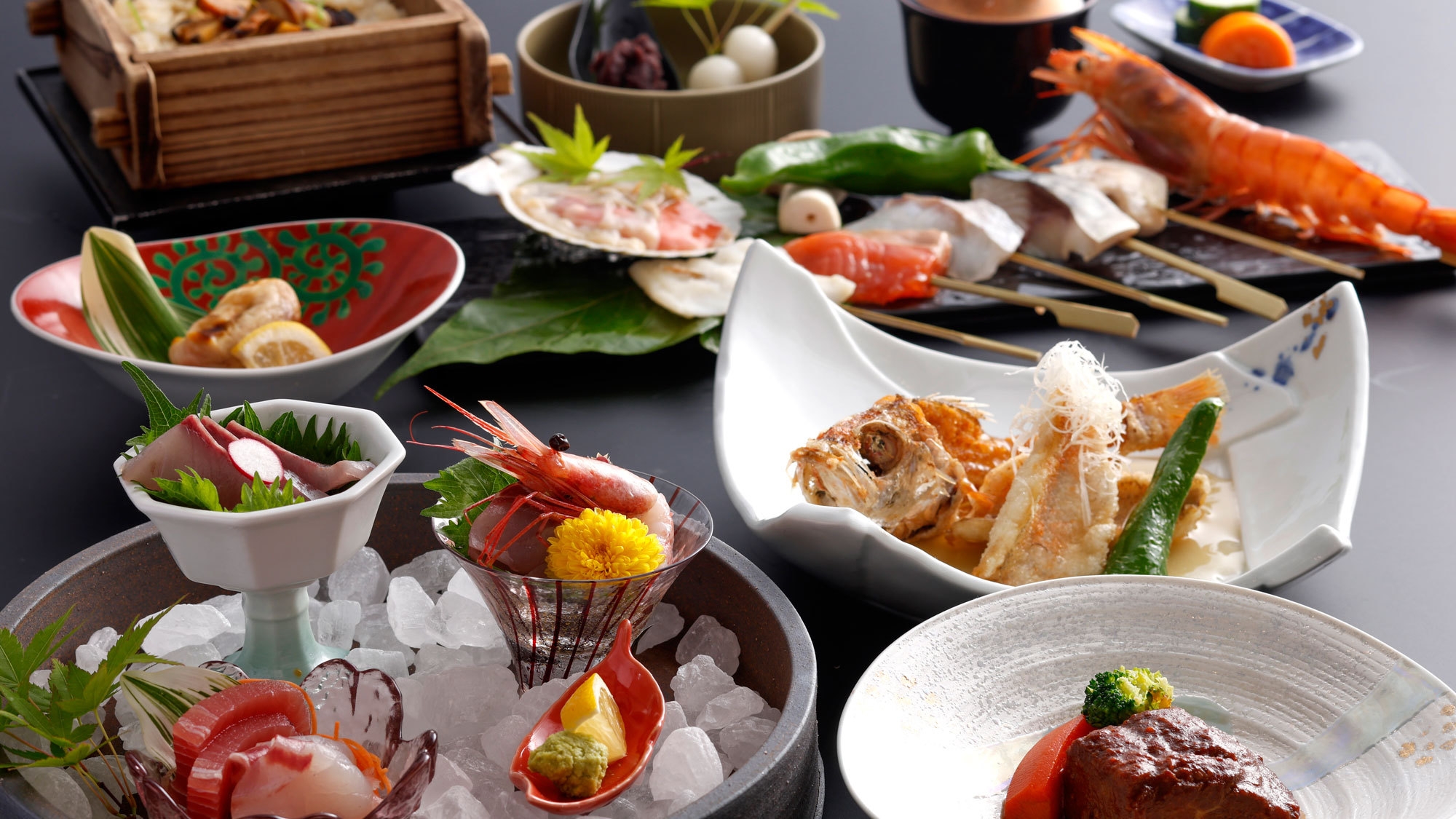 【特選◆炭火炙り会席】炭火と囲炉裏で炙りの魅力を堪能！お料理グレードアッププラン
