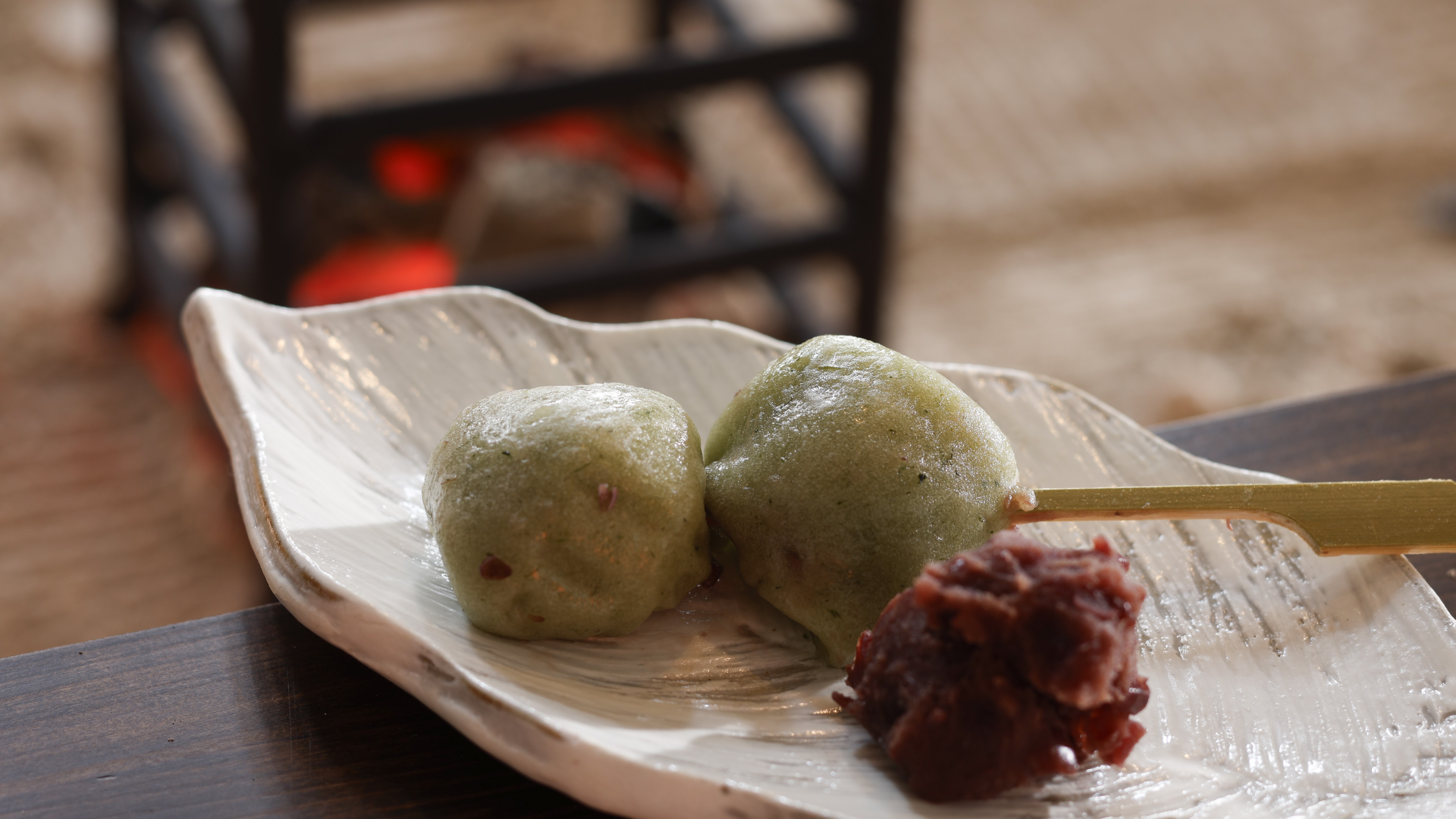 【春のお料理】炙り草団子と餡子