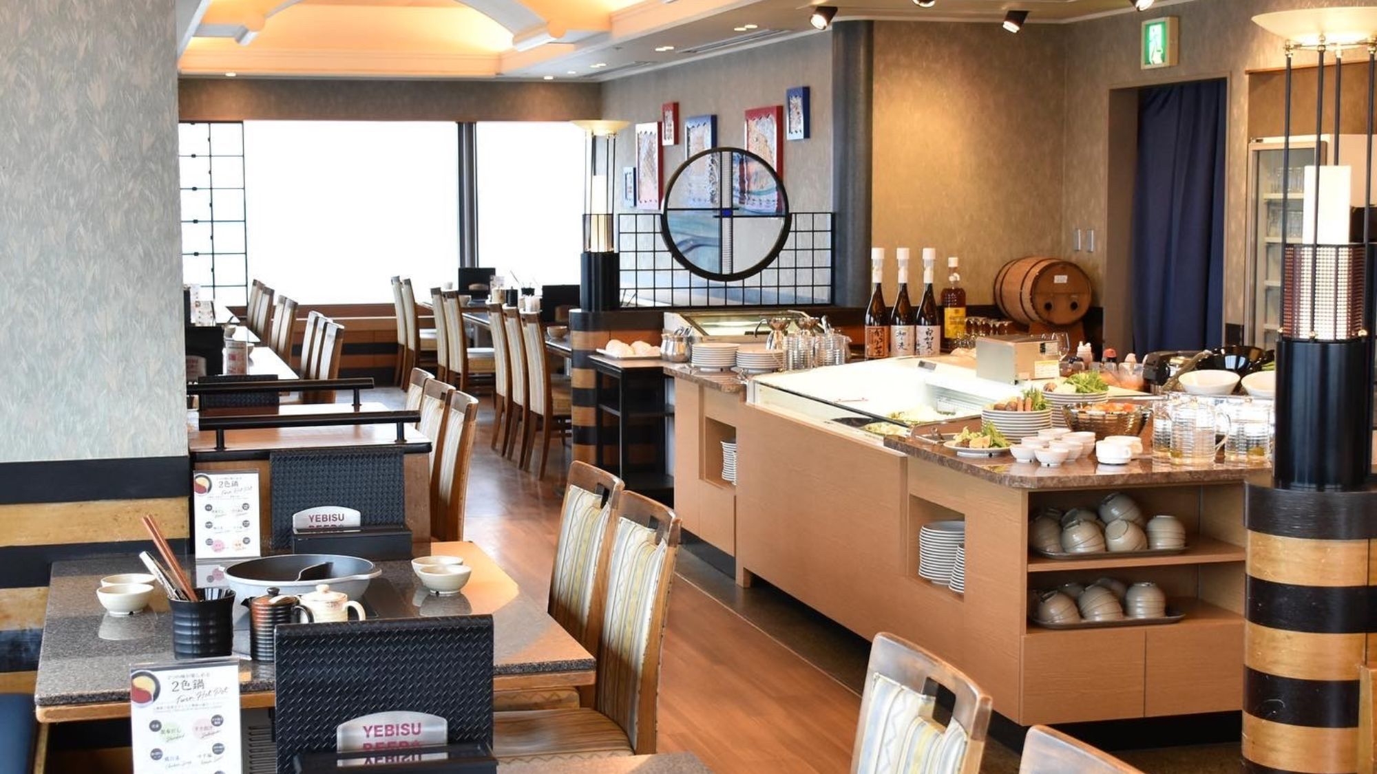 和牛しゃぶしゃぶ食べ放題 + おばんざい風大皿料理（夕朝食付）