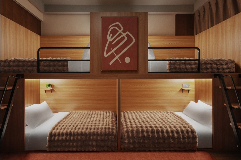 二段ベッドx2台ルーム