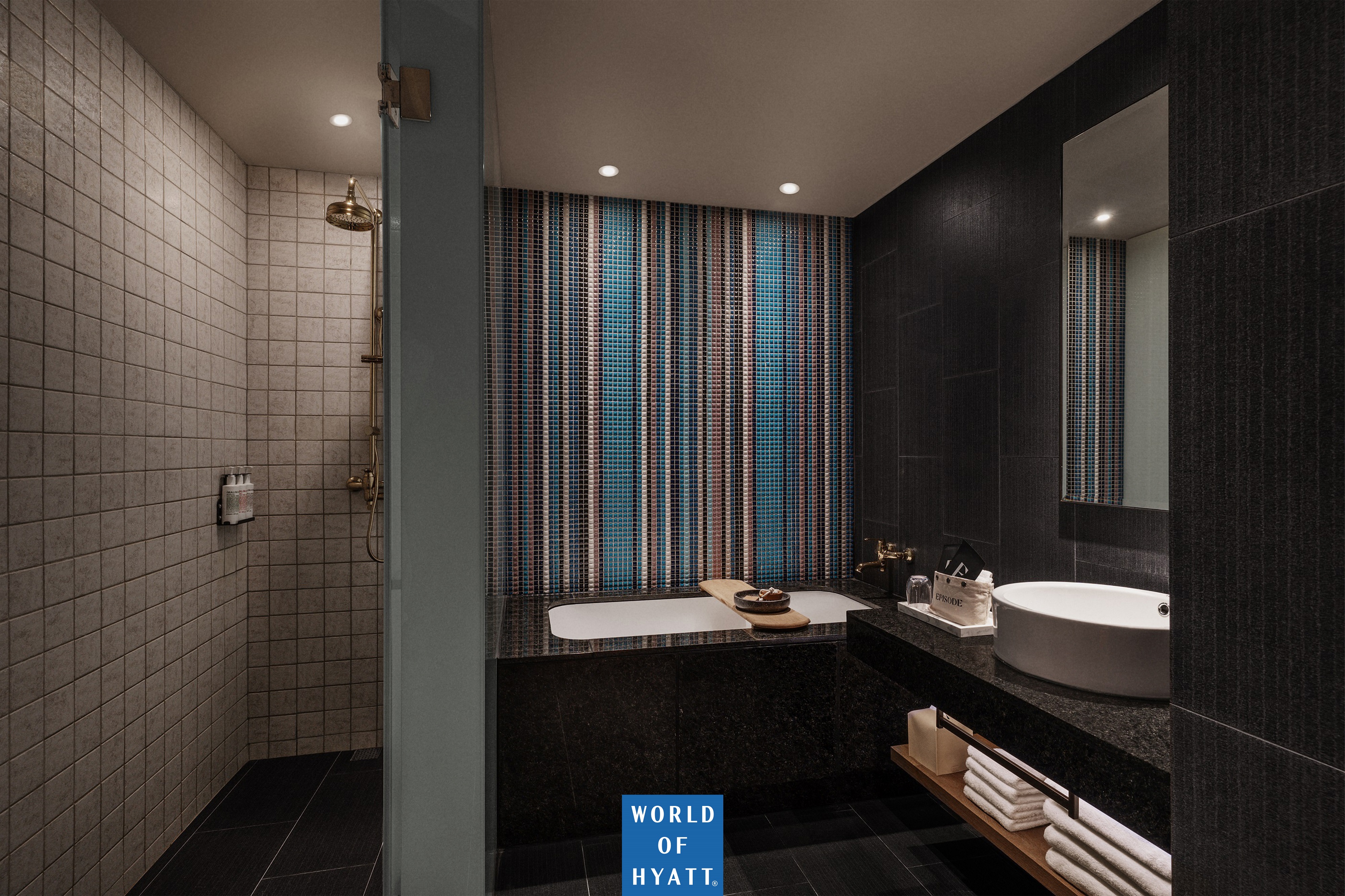 バスタブ付きのキングベッドルーム1室＋ソファベッド1台