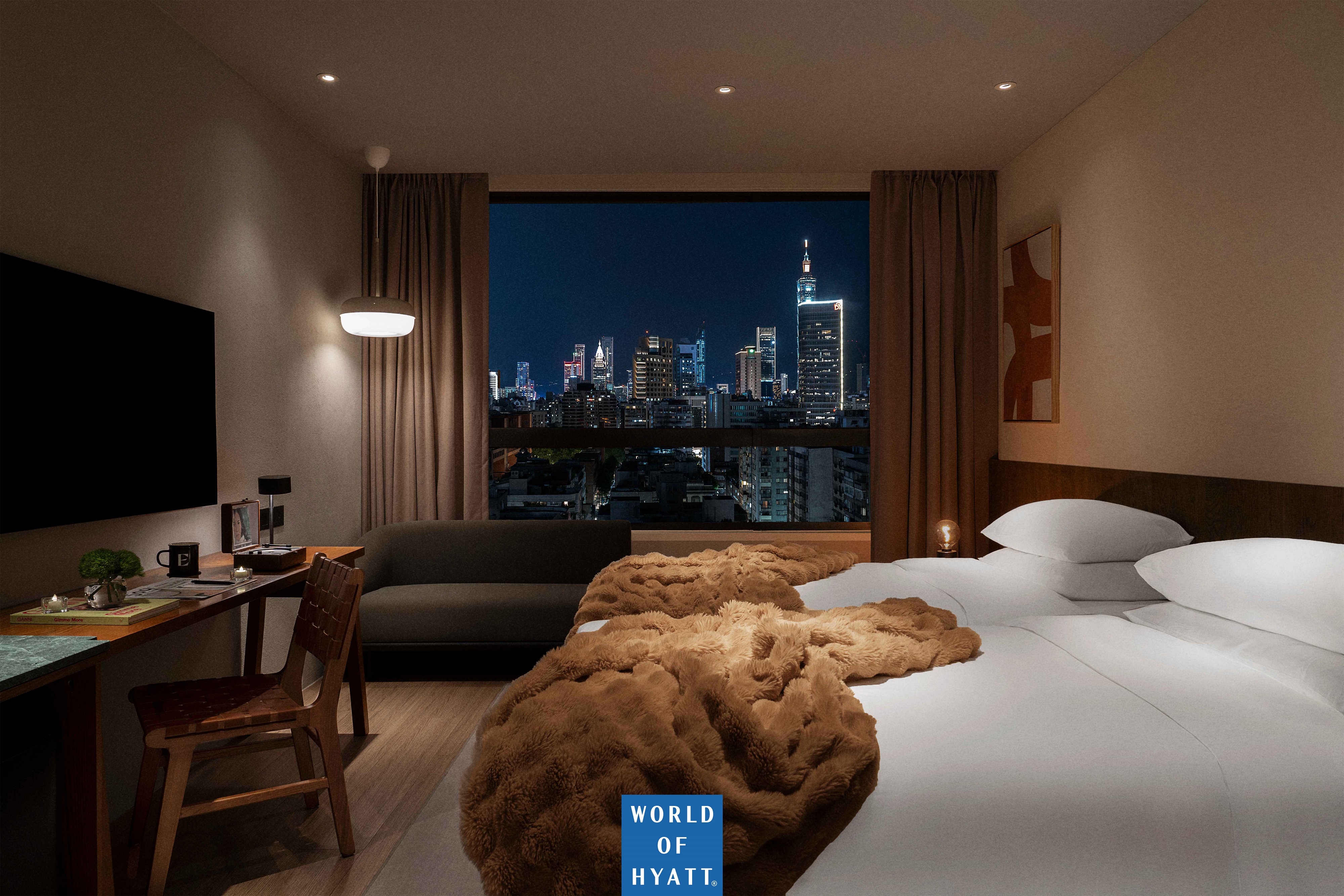 ツインベッド2台付き、シティビューの客室 2 Twin Beds City View