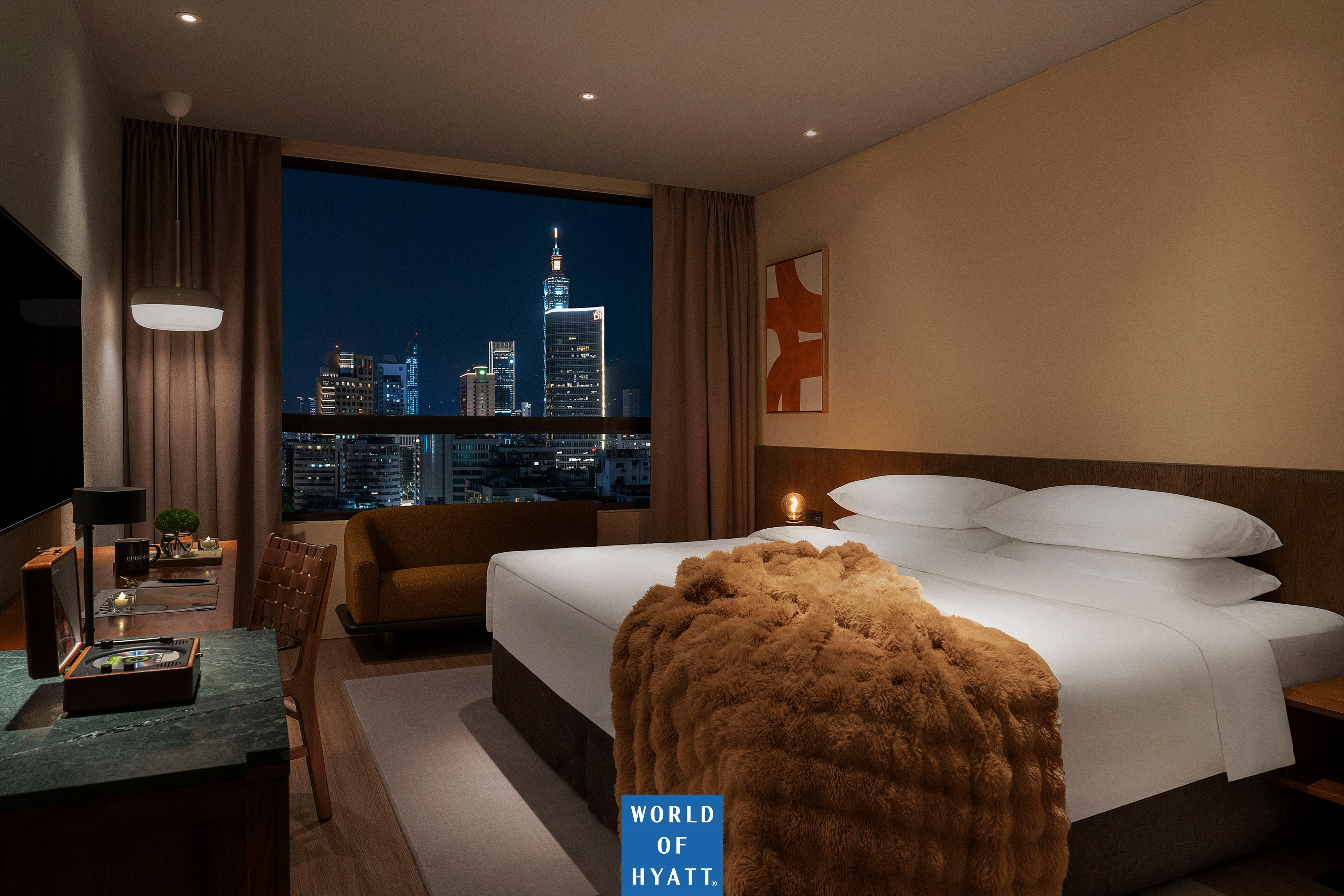 キングベッド1台付き、シティビューの客室 1 King Bed, City View