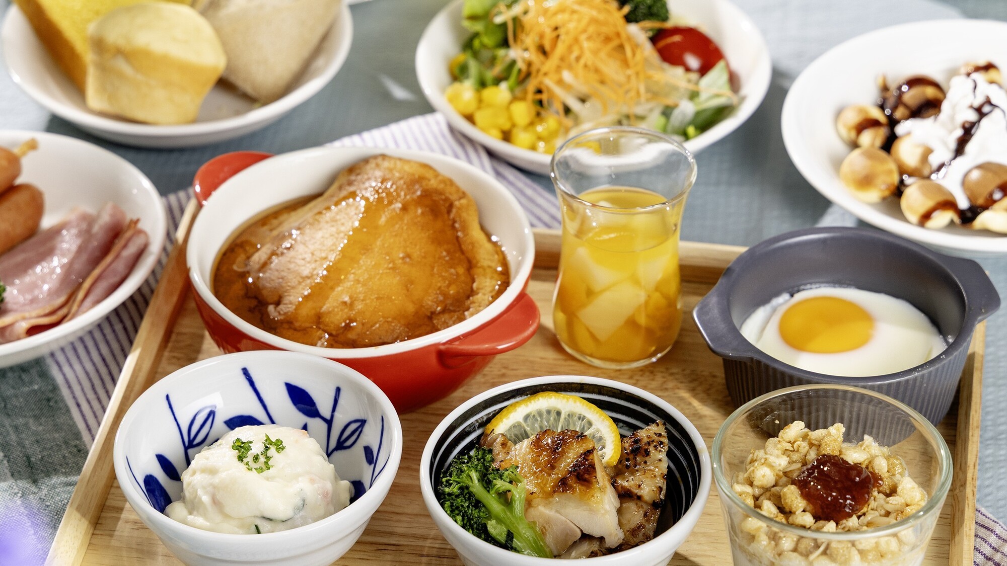 【朝食】選べる小鉢（盛り付けイメージ）