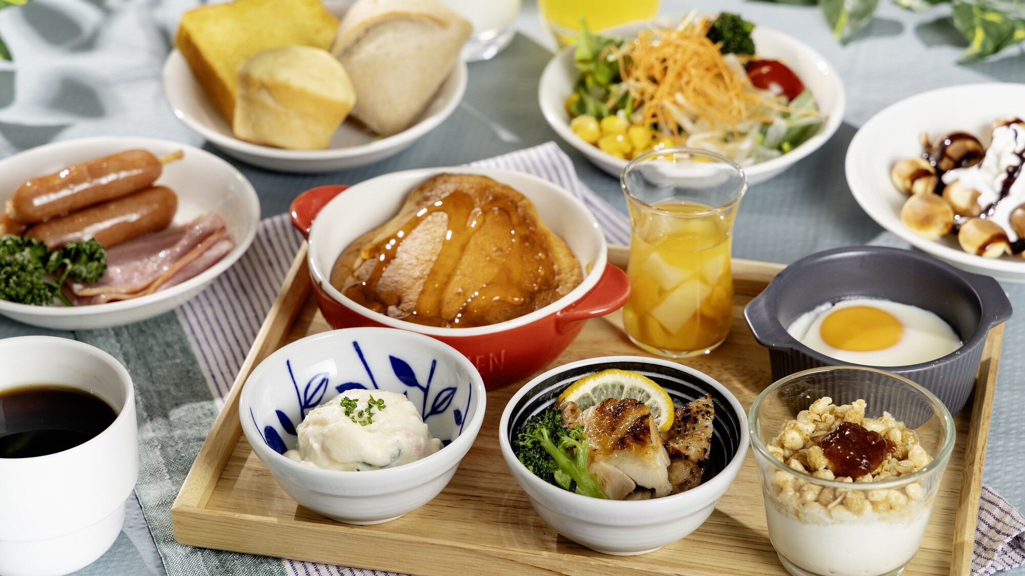 【朝食】選べる小鉢（盛り付けイメージ）