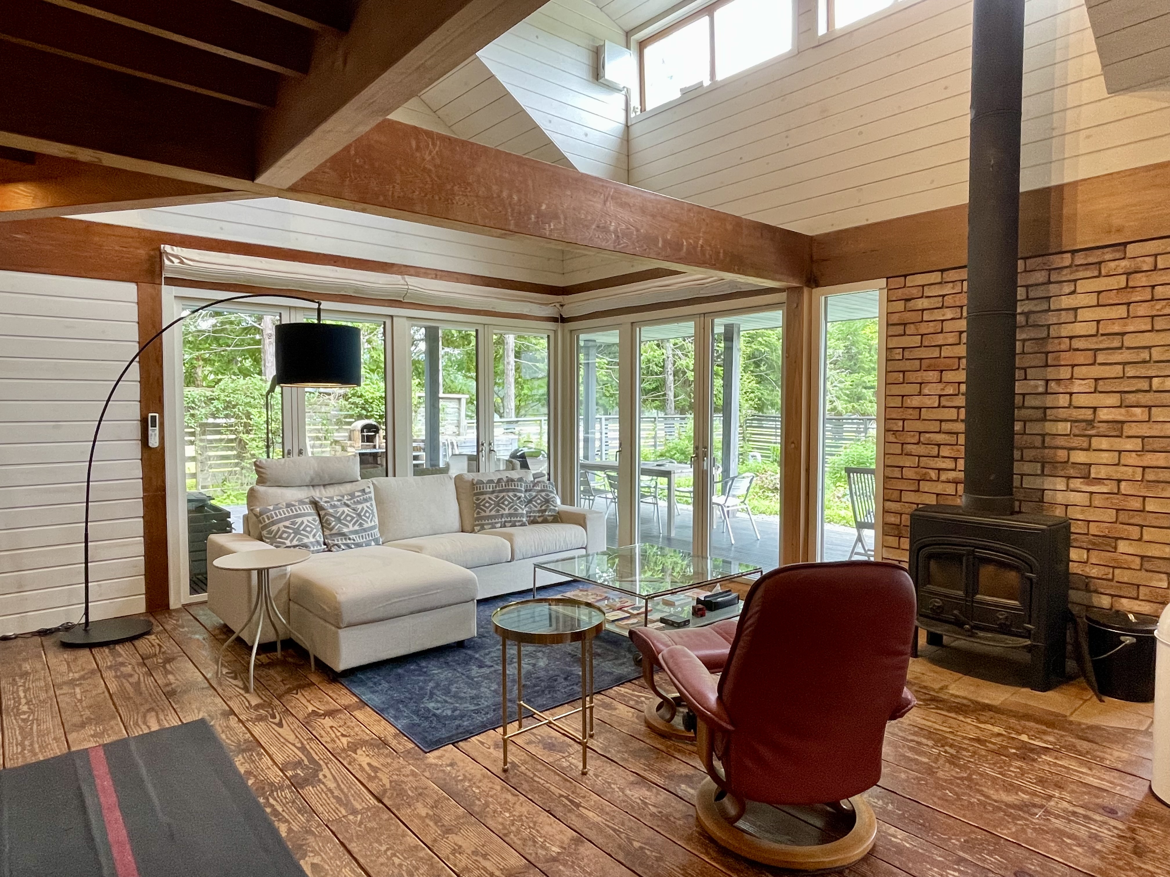 インナーテラスに面したリビング