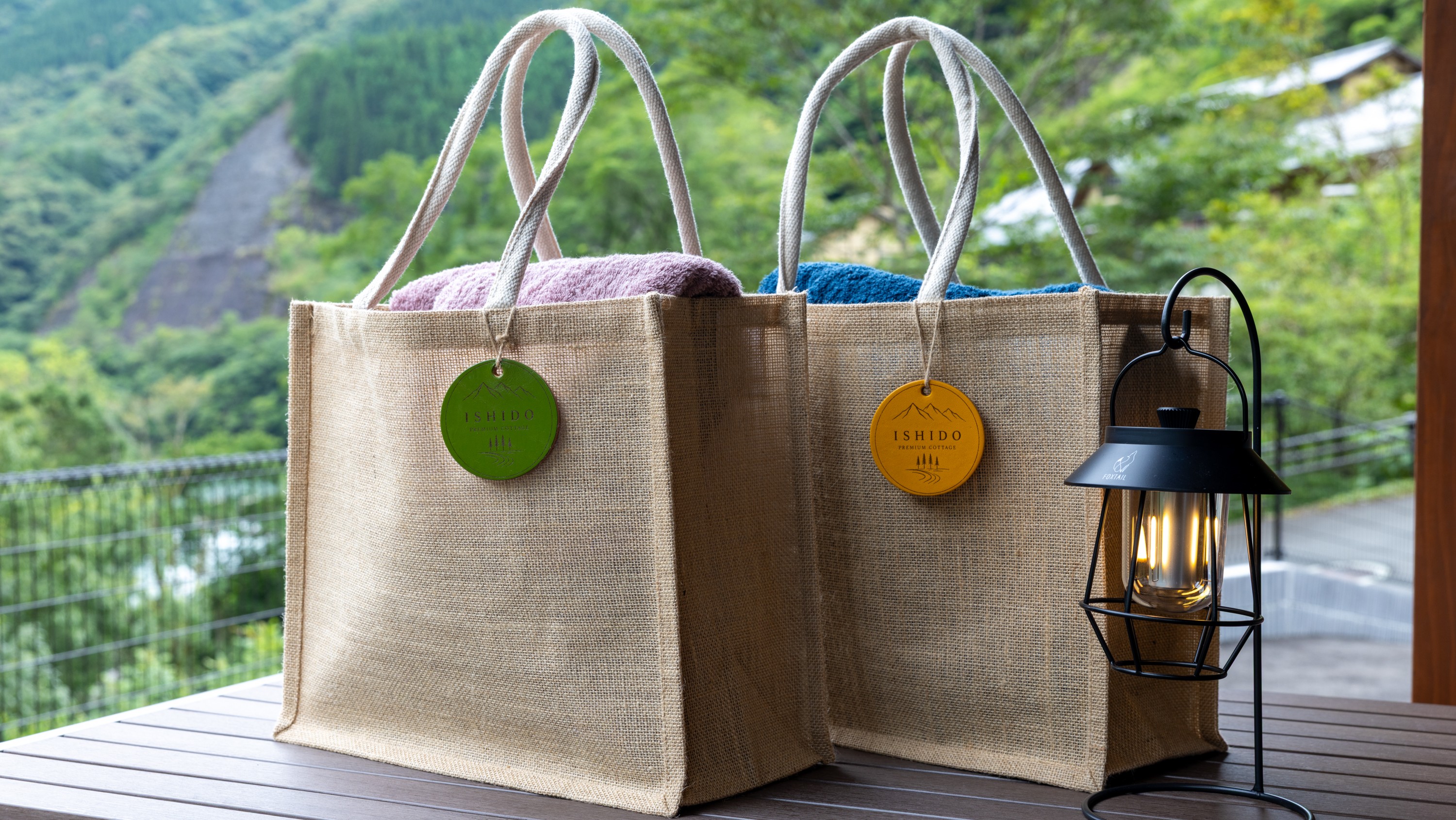 【プレミアムコテージ共通設備・備品】温泉バッグ：ゆた～と温泉館へのタオルや着替えなどをお入れください