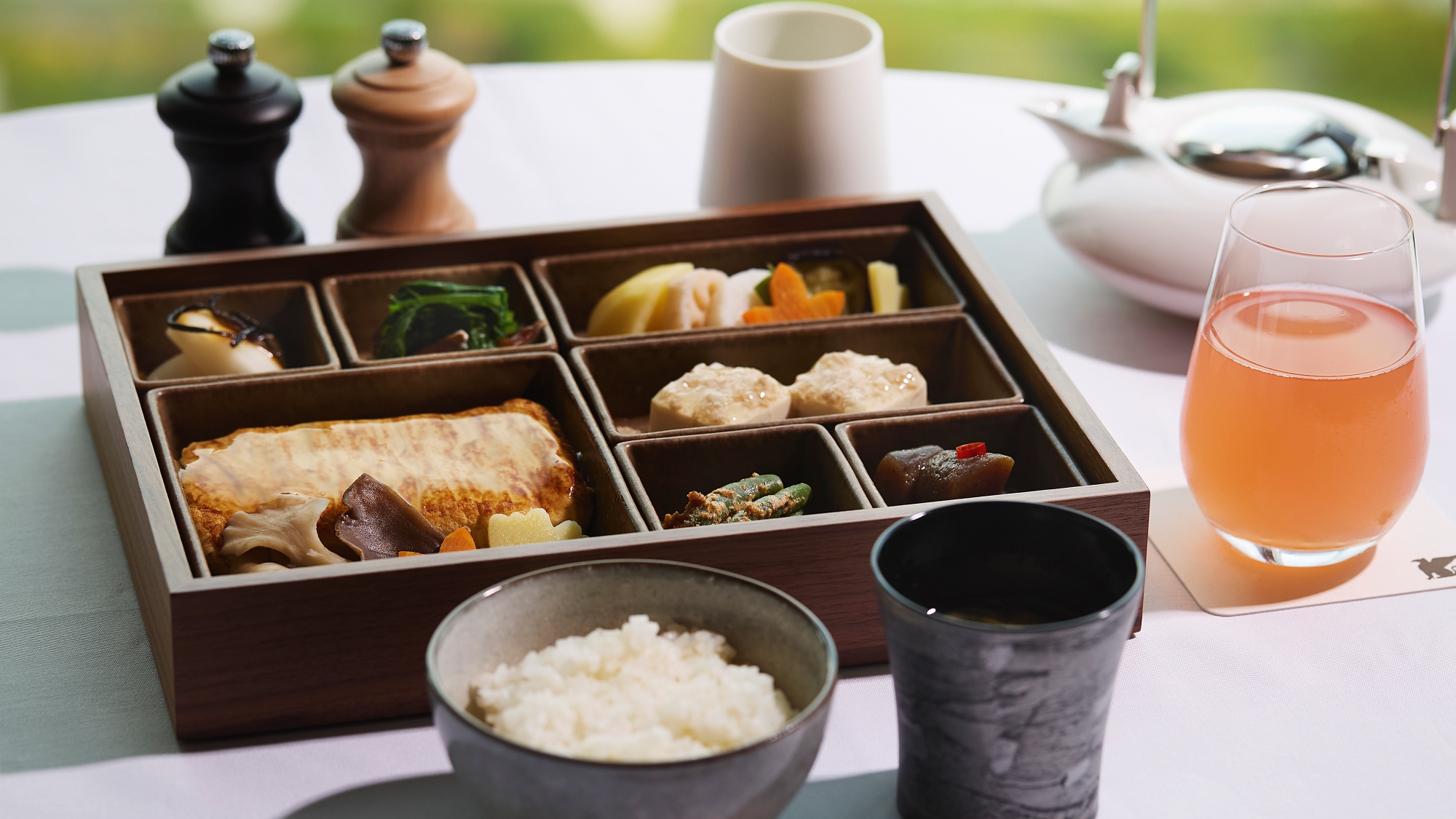 【朝食／ヴィーガン膳】からだにも優しく、どなたでもお楽しみいただけるヴィーガンメニュー。※イメージ