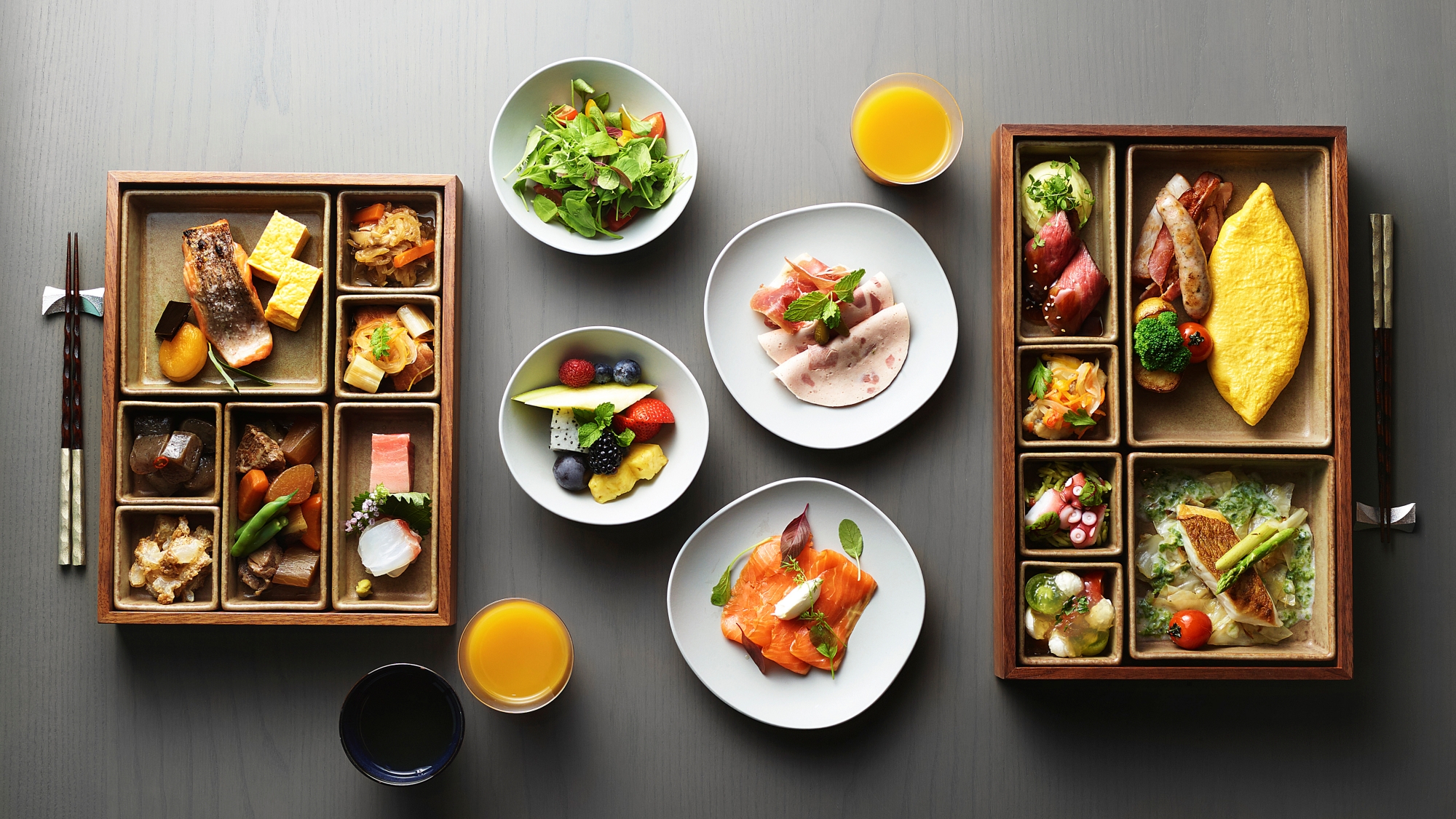 【朝食一例】和と洋、それぞれの美食が一日の始まりをサポートします。※イメージ