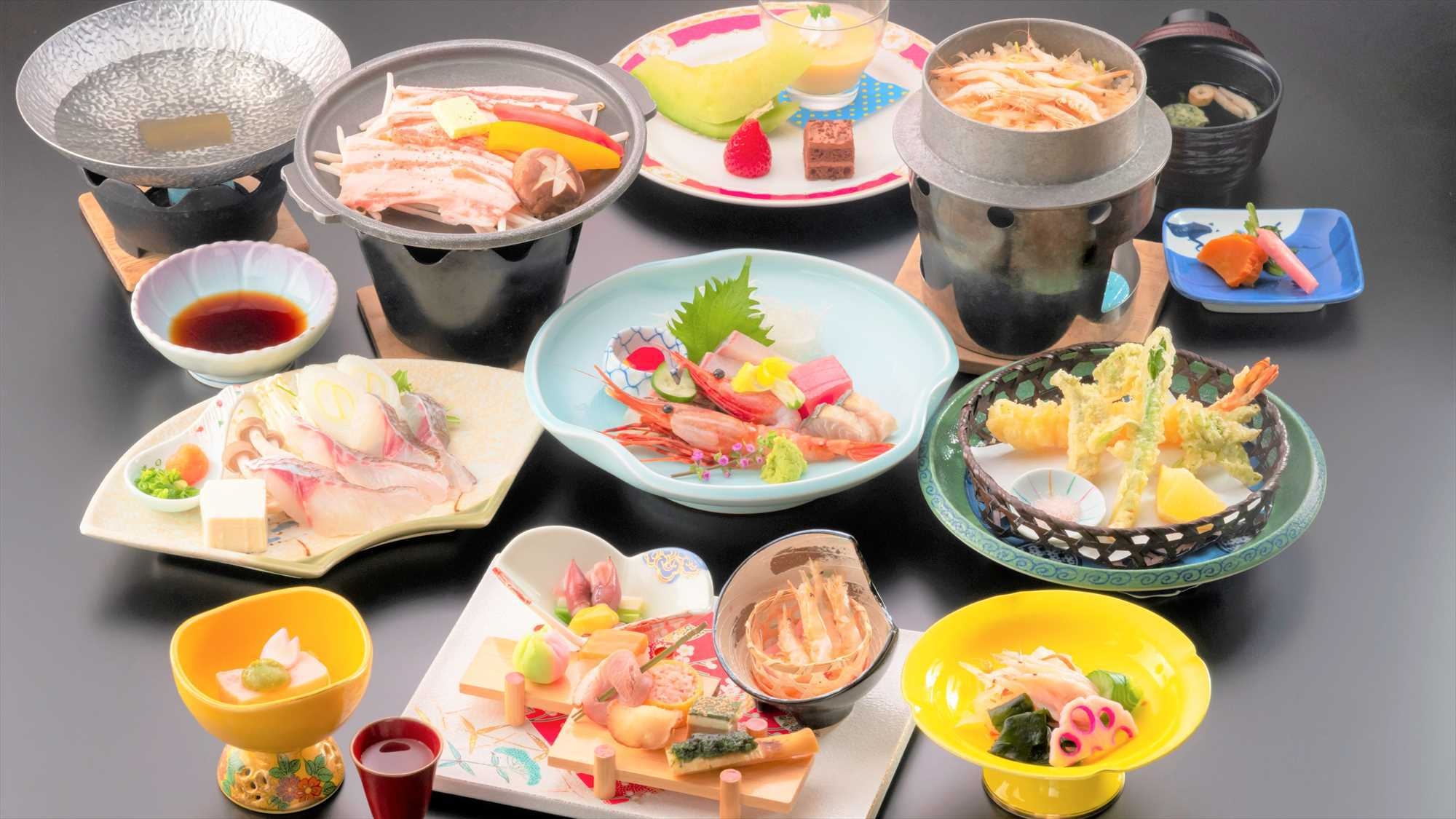 【富山の美食♪欲ばりプラン】鰤しゃぶ、富山ポークの陶板焼き、白えびかき揚げ、白海老釜飯